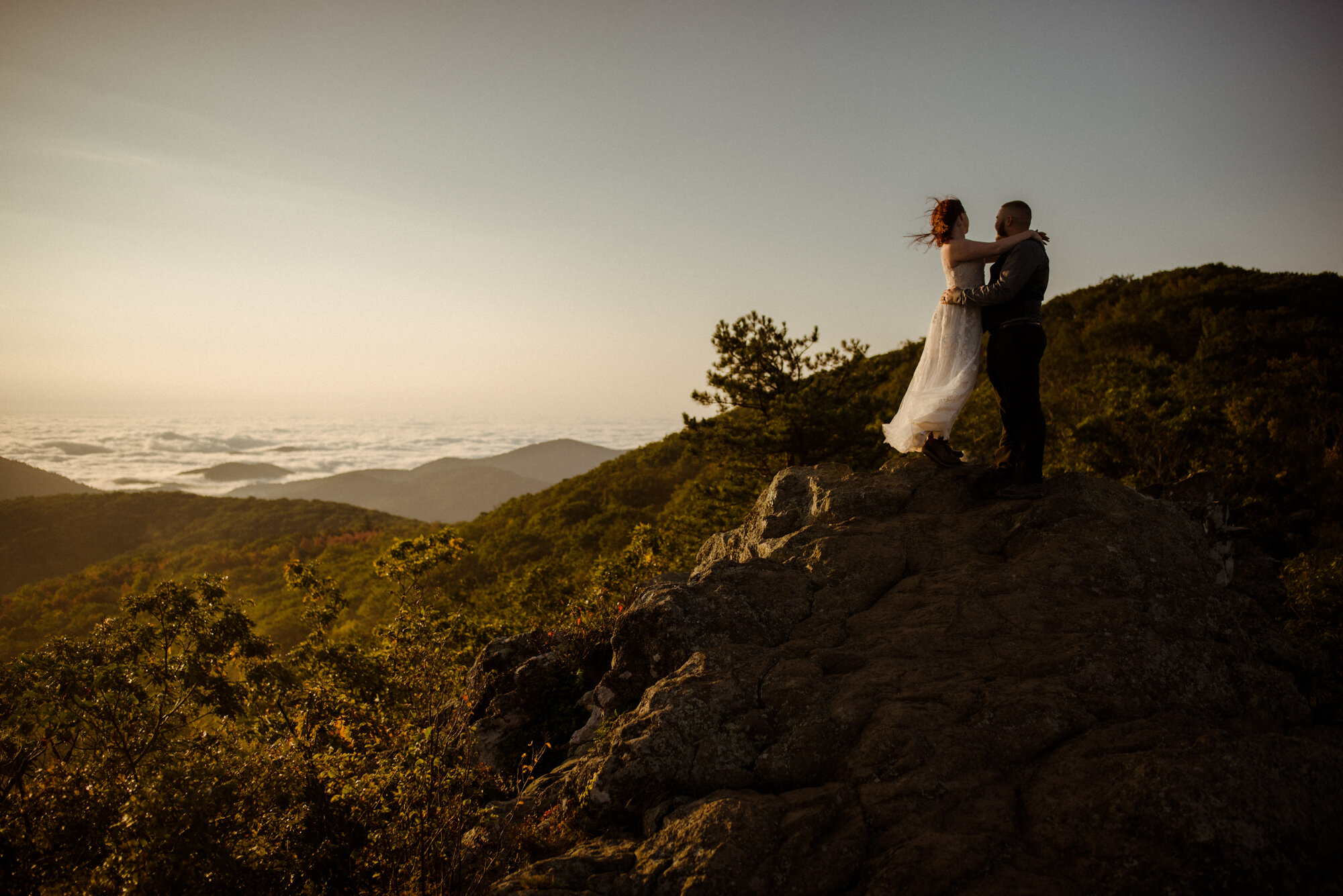 Sunrise hiking elopement - Foggy hiking elopement - virginia waterfall elopement - shenandoah national park elopement - white sails creative_62.jpg