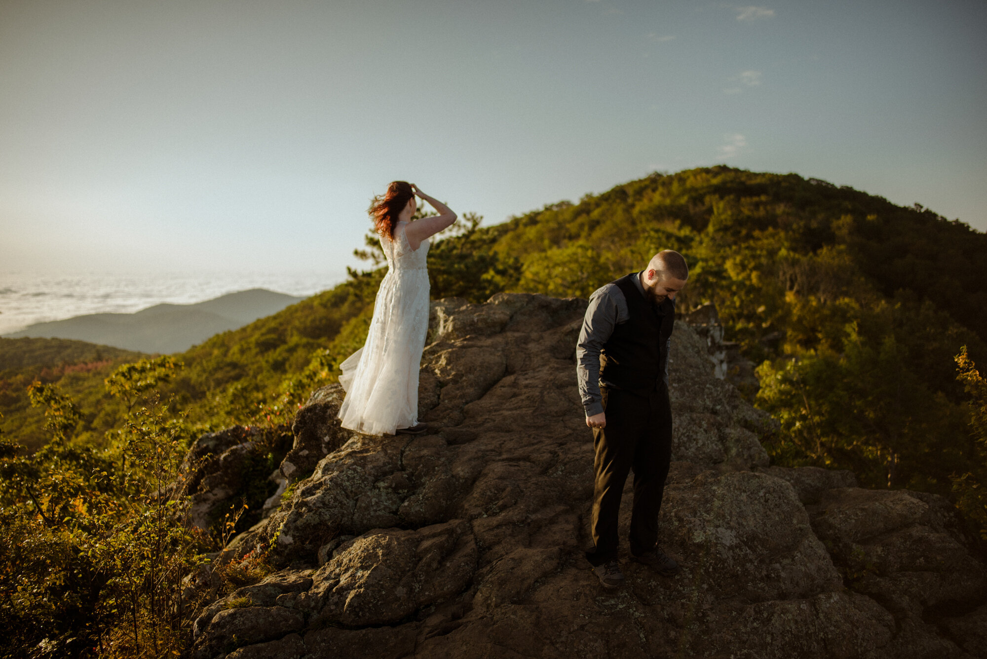 Sunrise hiking elopement - Foggy hiking elopement - virginia waterfall elopement - shenandoah national park elopement - white sails creative_72.jpg