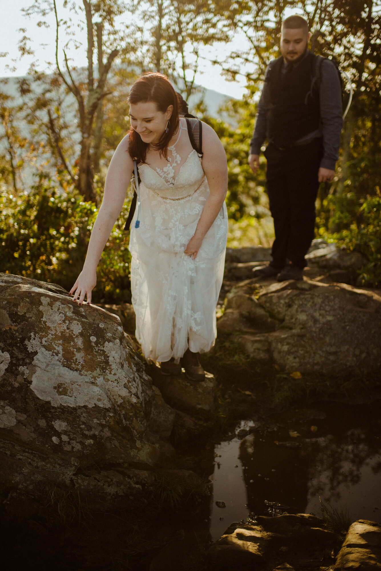 Sunrise hiking elopement - Foggy hiking elopement - virginia waterfall elopement - shenandoah national park elopement - white sails creative_83.jpg