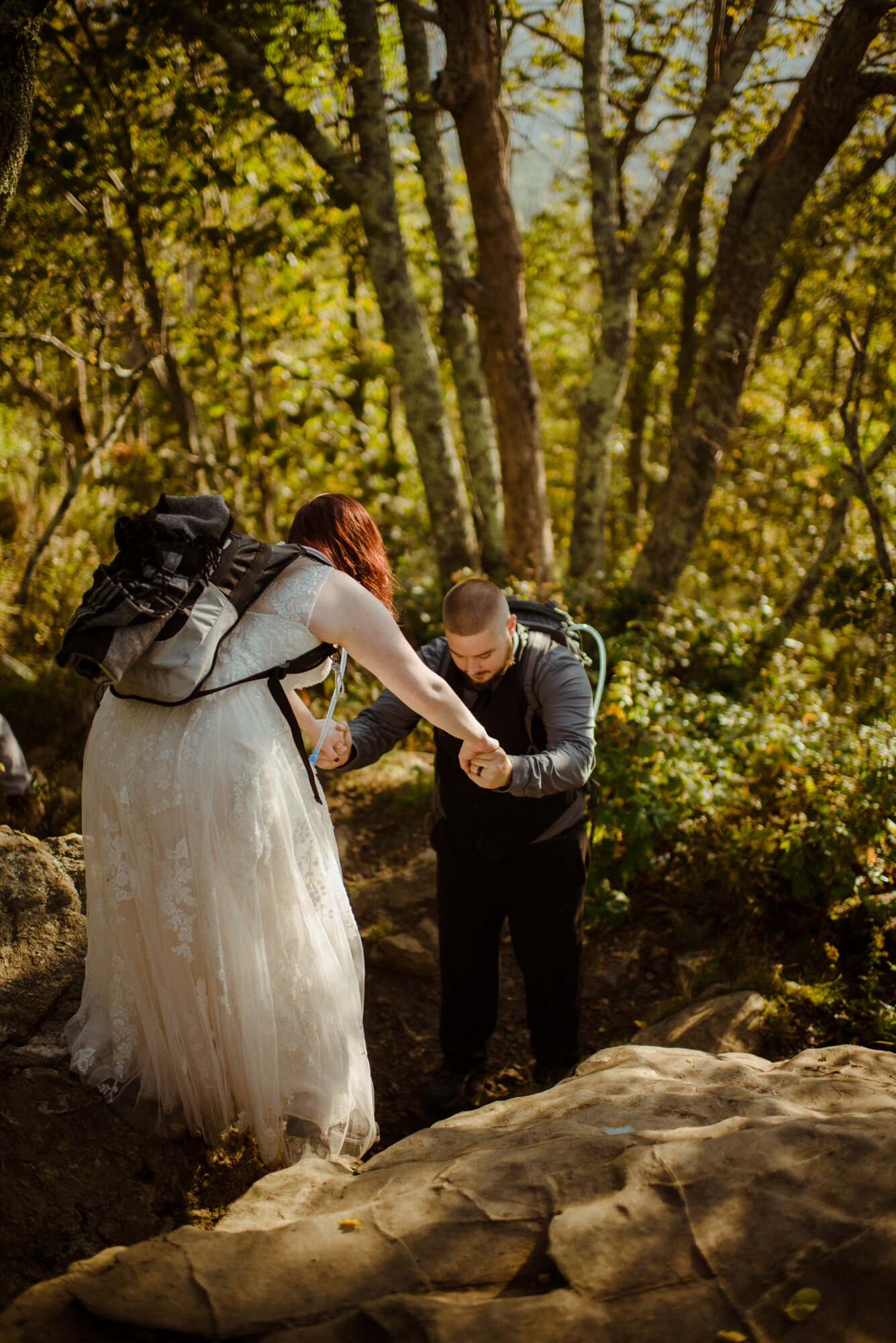 Sunrise hiking elopement - Foggy hiking elopement - virginia waterfall elopement - shenandoah national park elopement - white sails creative_86.jpg