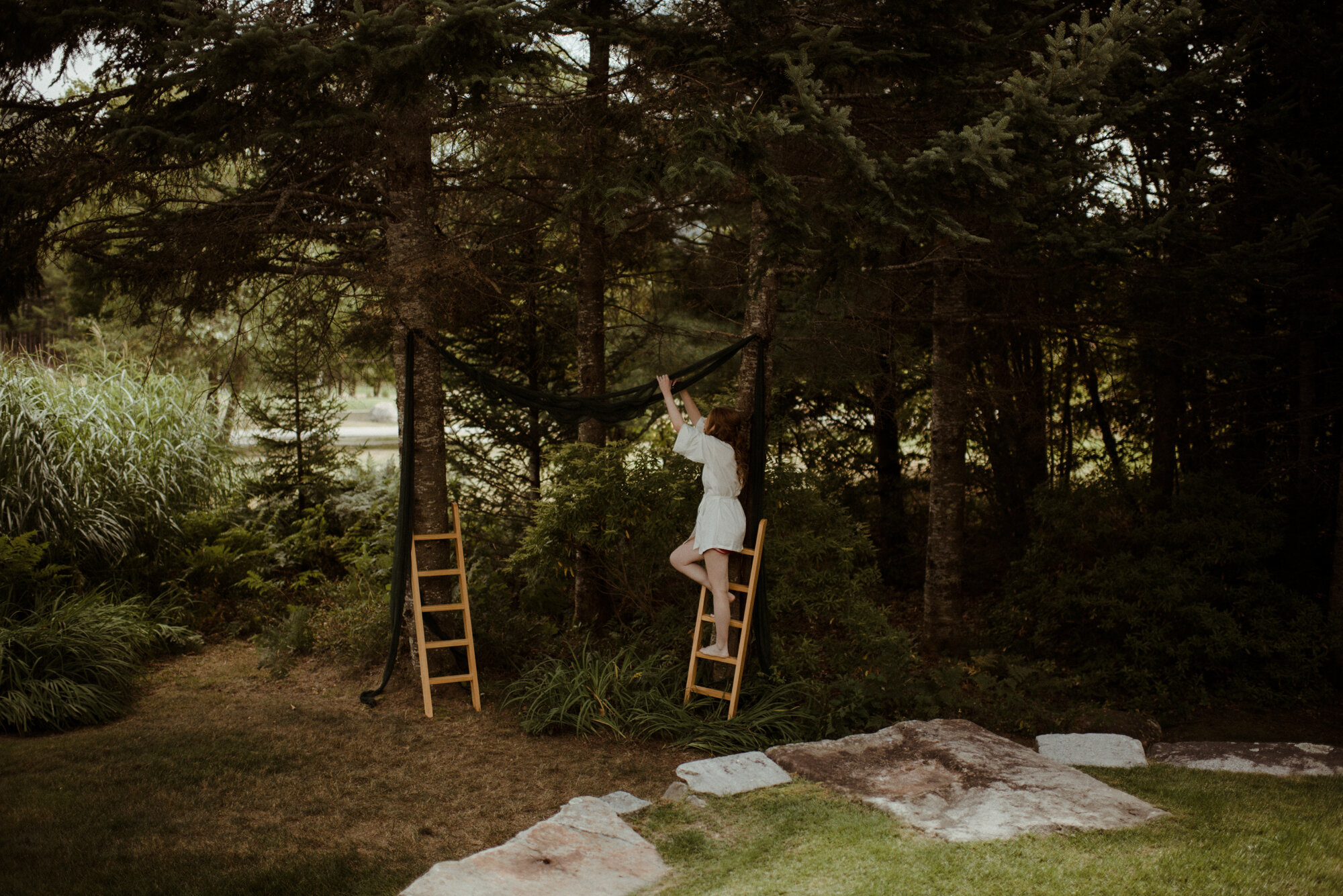 Autumn Elopement in New Hampshire - Backyard Wedding during COVID and Sunrise Hike in Wedding Dress - White Sails Creative_14.jpg