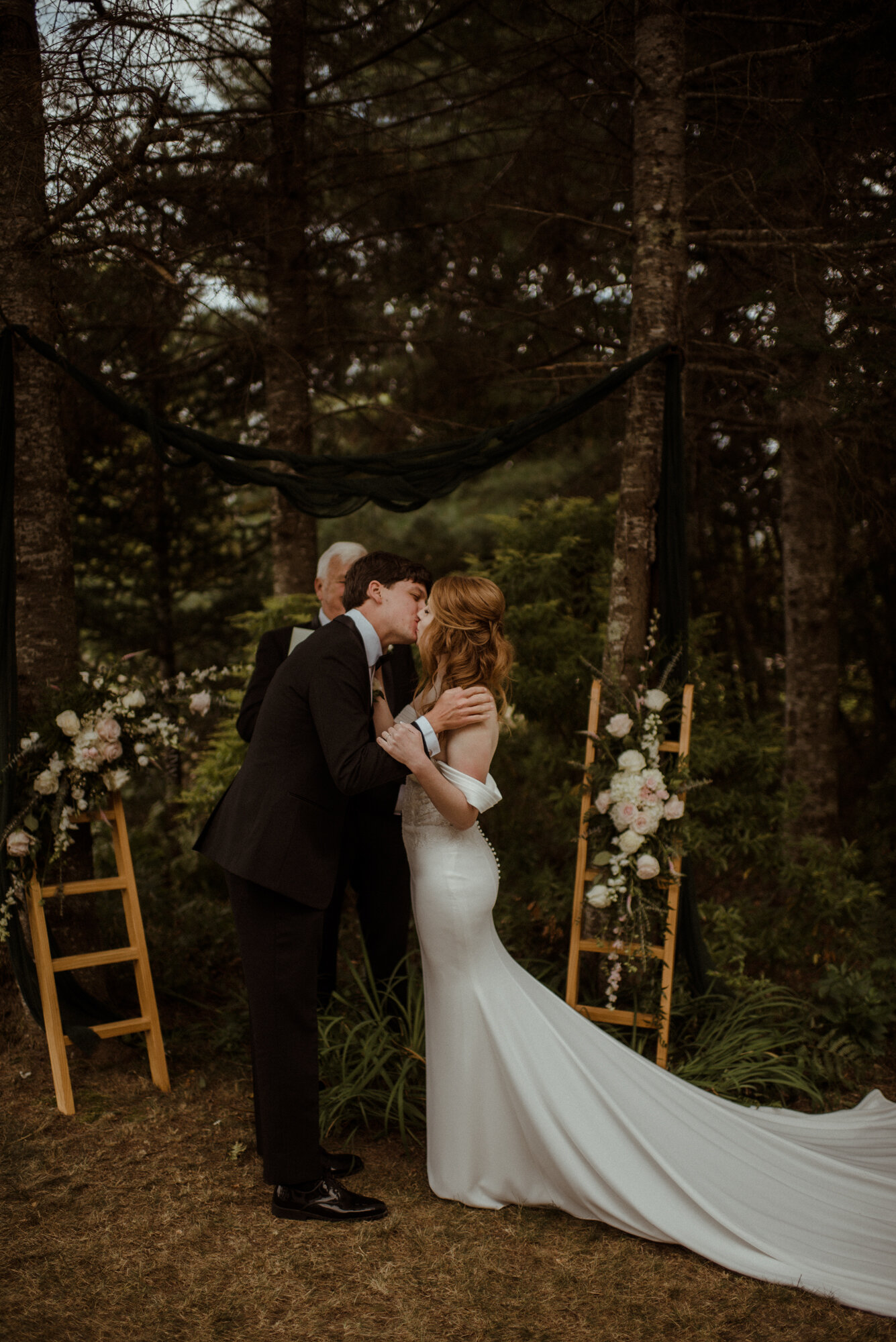 Autumn Elopement in New Hampshire - Backyard Wedding during COVID and Sunrise Hike in Wedding Dress - White Sails Creative_57.jpg