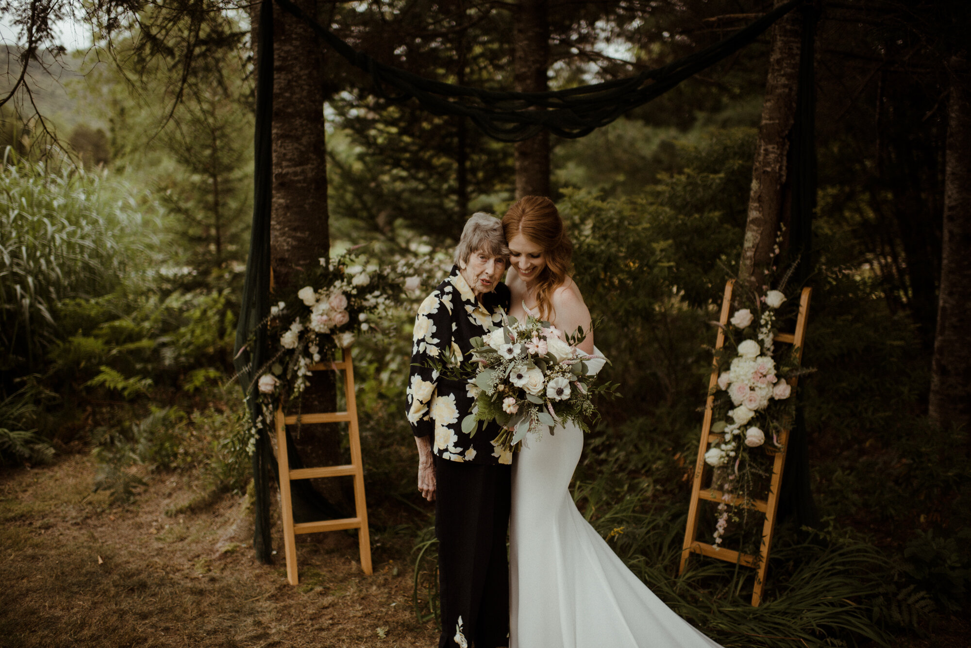 Autumn Elopement in New Hampshire - Backyard Wedding during COVID and Sunrise Hike in Wedding Dress - White Sails Creative_69.jpg