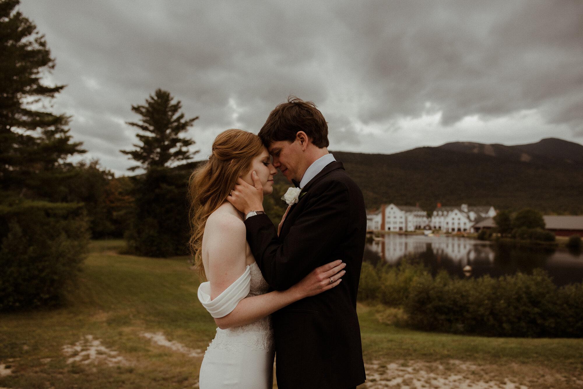Autumn Elopement in New Hampshire - Backyard Wedding during COVID and Sunrise Hike in Wedding Dress - White Sails Creative_87.jpg