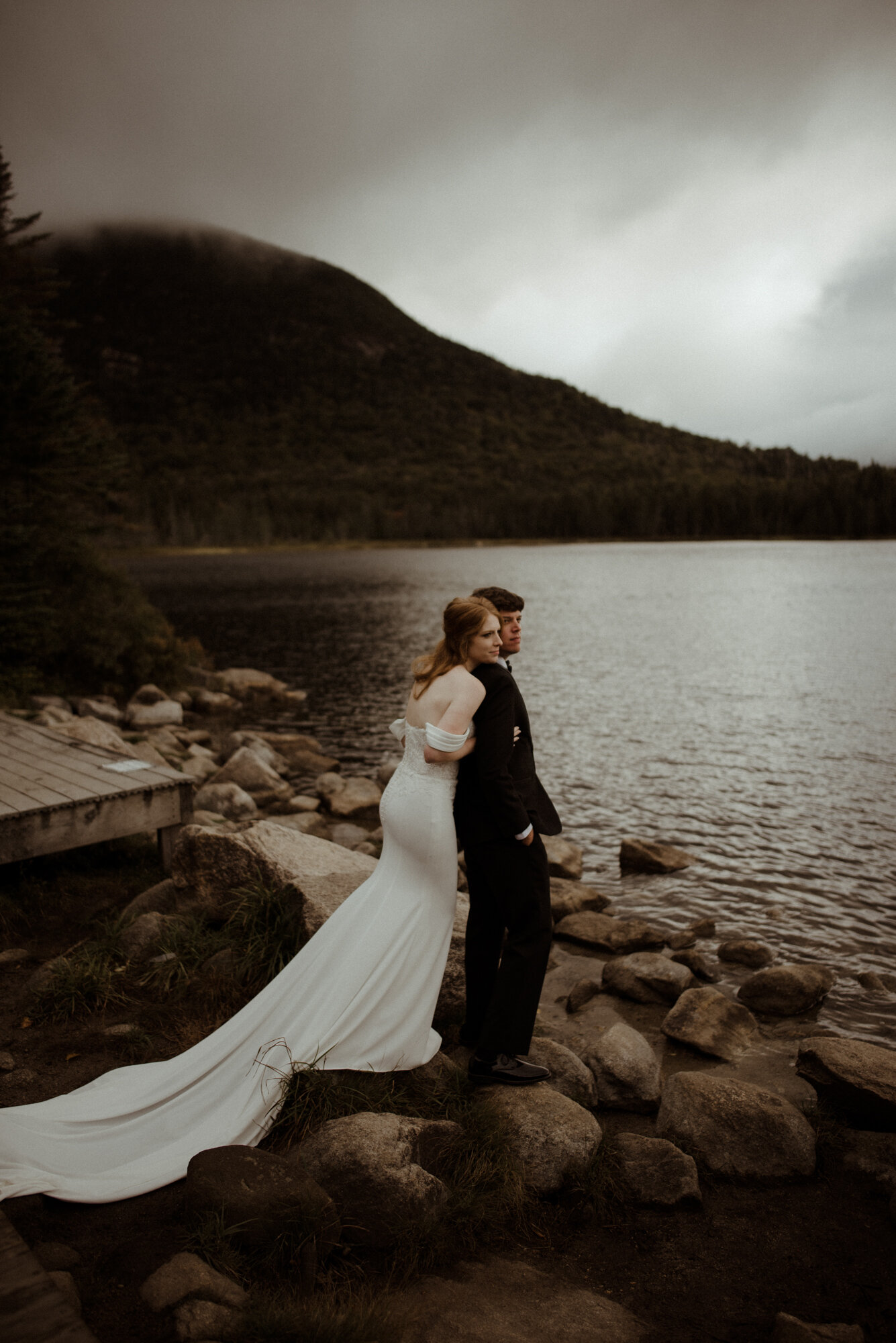 Autumn Elopement in New Hampshire - Backyard Wedding during COVID and Sunrise Hike in Wedding Dress - White Sails Creative_102.jpg