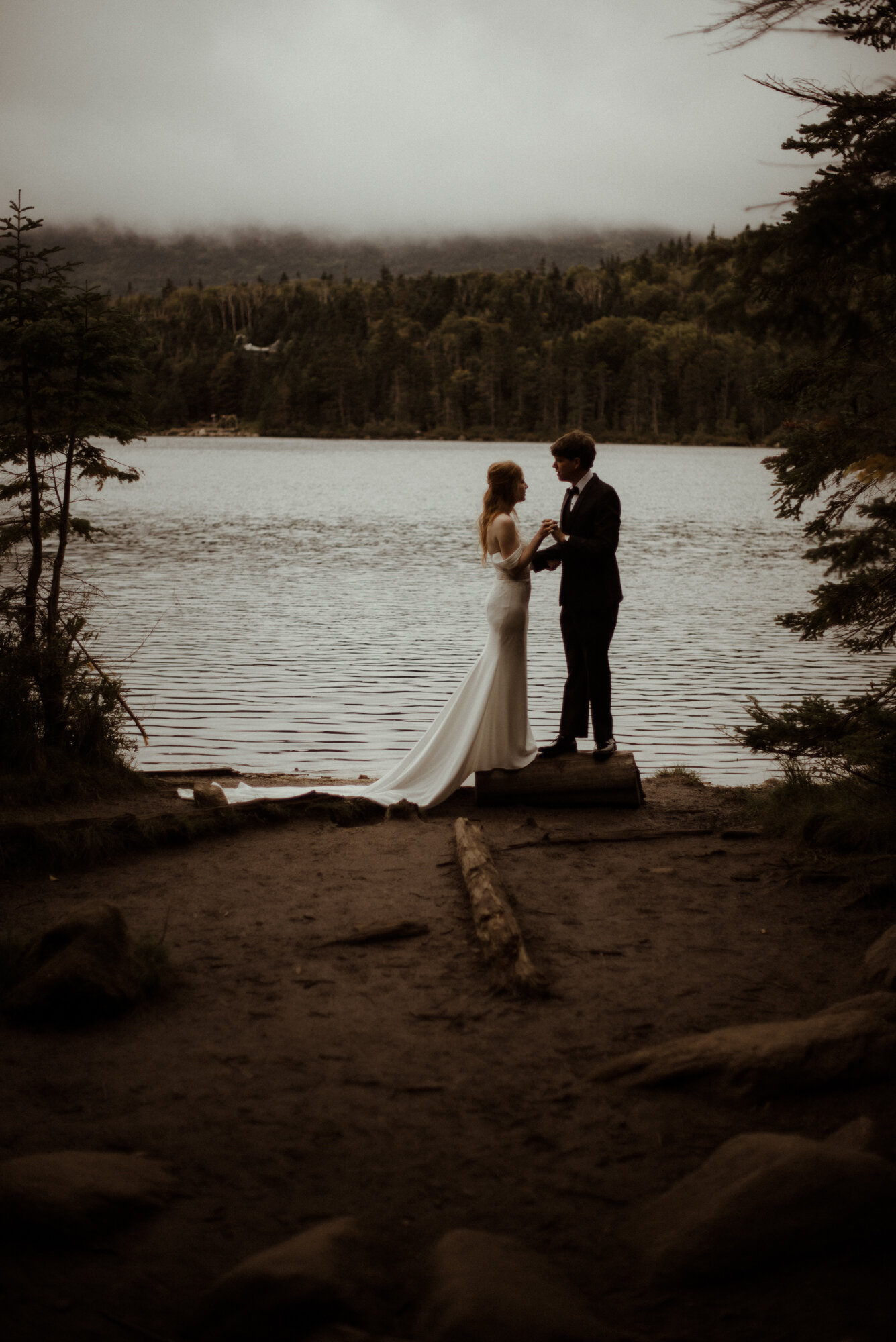 Autumn Elopement in New Hampshire - Backyard Wedding during COVID and Sunrise Hike in Wedding Dress - White Sails Creative_117.jpg