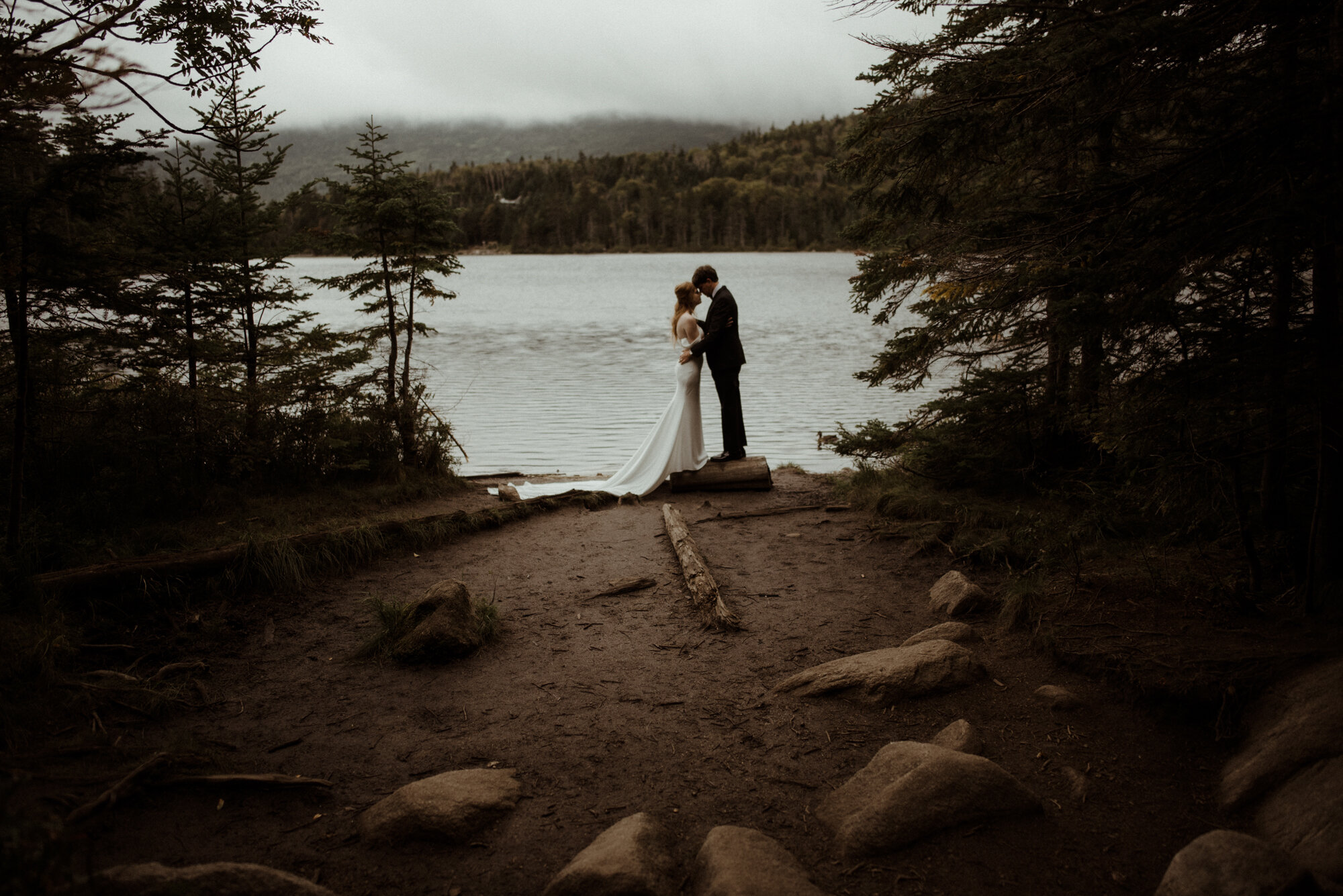 Autumn Elopement in New Hampshire - Backyard Wedding during COVID and Sunrise Hike in Wedding Dress - White Sails Creative_118.jpg