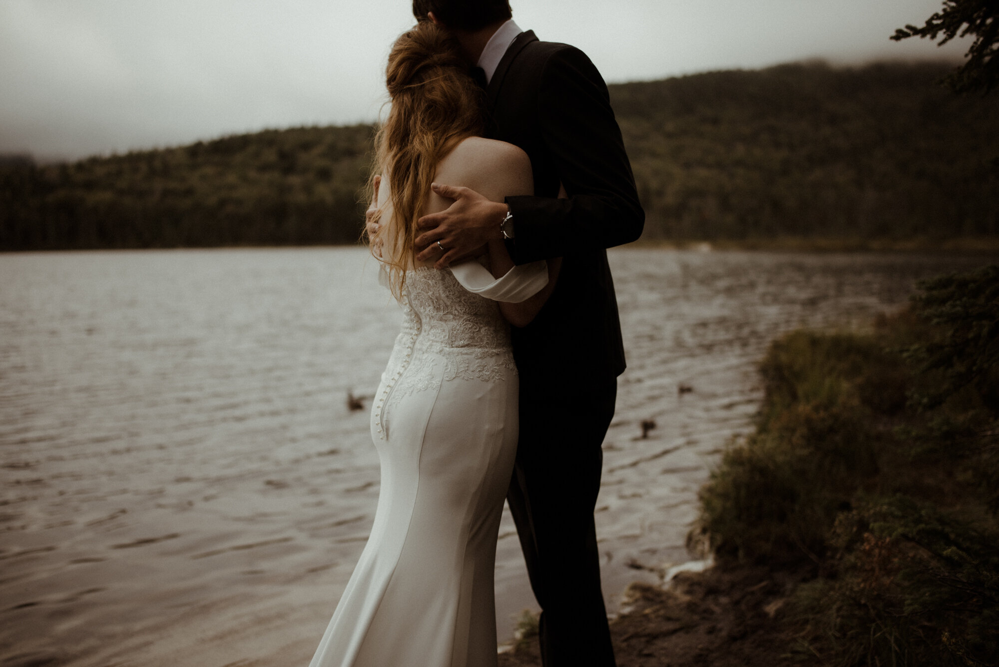 Autumn Elopement in New Hampshire - Backyard Wedding during COVID and Sunrise Hike in Wedding Dress - White Sails Creative_121.jpg