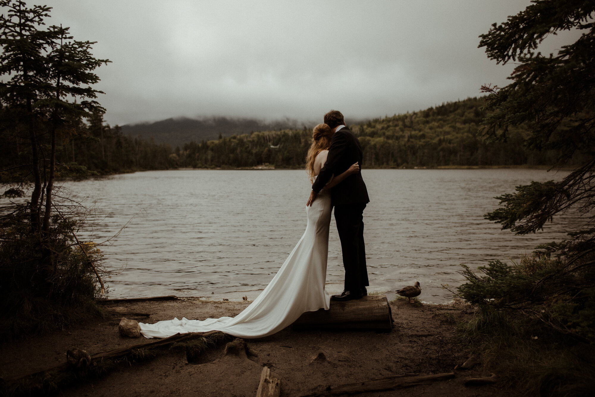 Autumn Elopement in New Hampshire - Backyard Wedding during COVID and Sunrise Hike in Wedding Dress - White Sails Creative_123.jpg