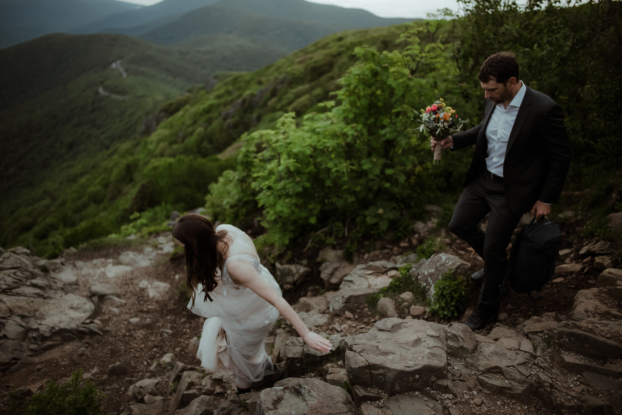 Shenandoah National Park Elopement - Skyline Drive Sunrise Photoshoot - Summer Mountain Elopement Inspiration - White Sails Creative Photography_3.jpg