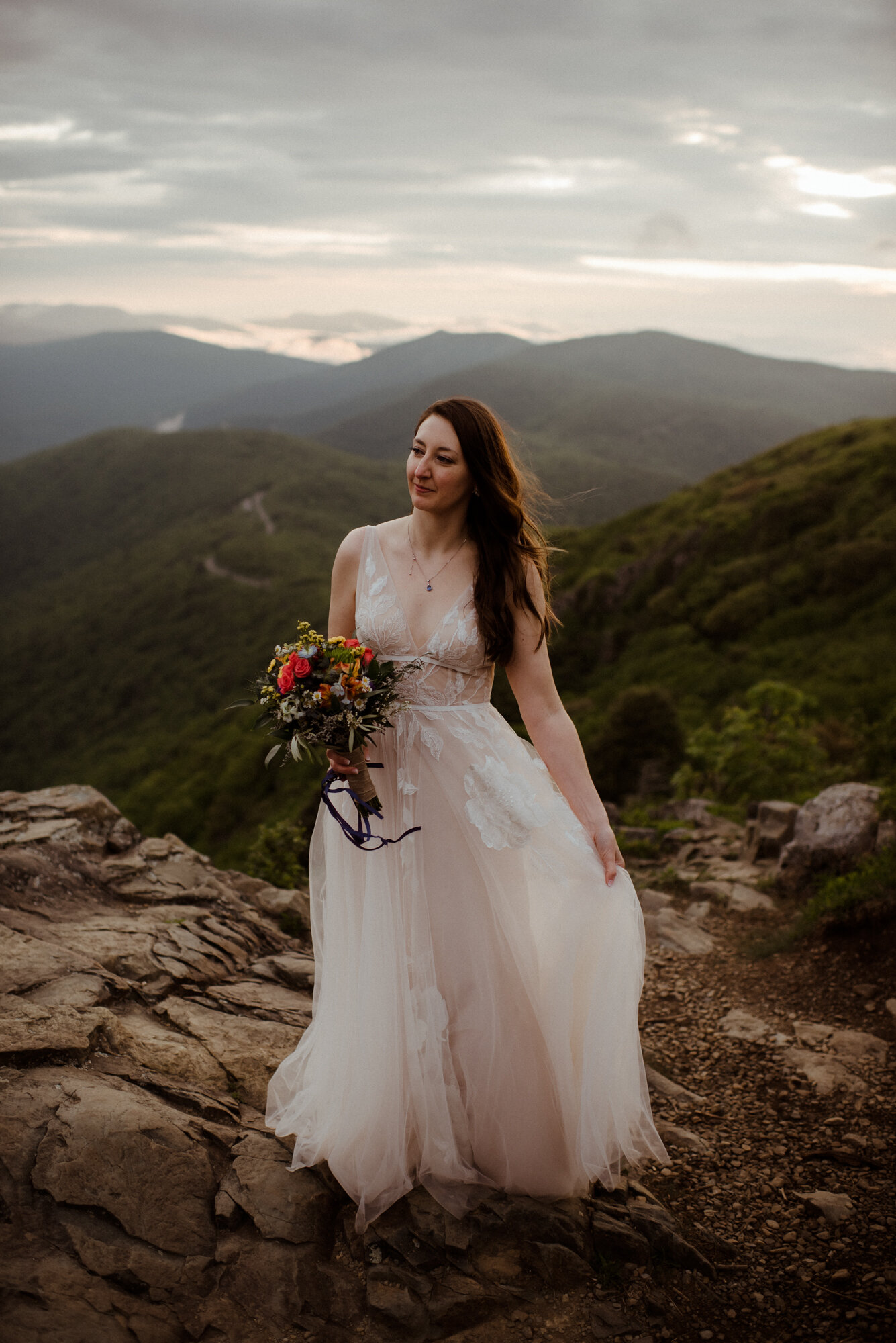 Shenandoah National Park Elopement - Skyline Drive Sunrise Photoshoot - Summer Mountain Elopement Inspiration - White Sails Creative Photography_26.jpg