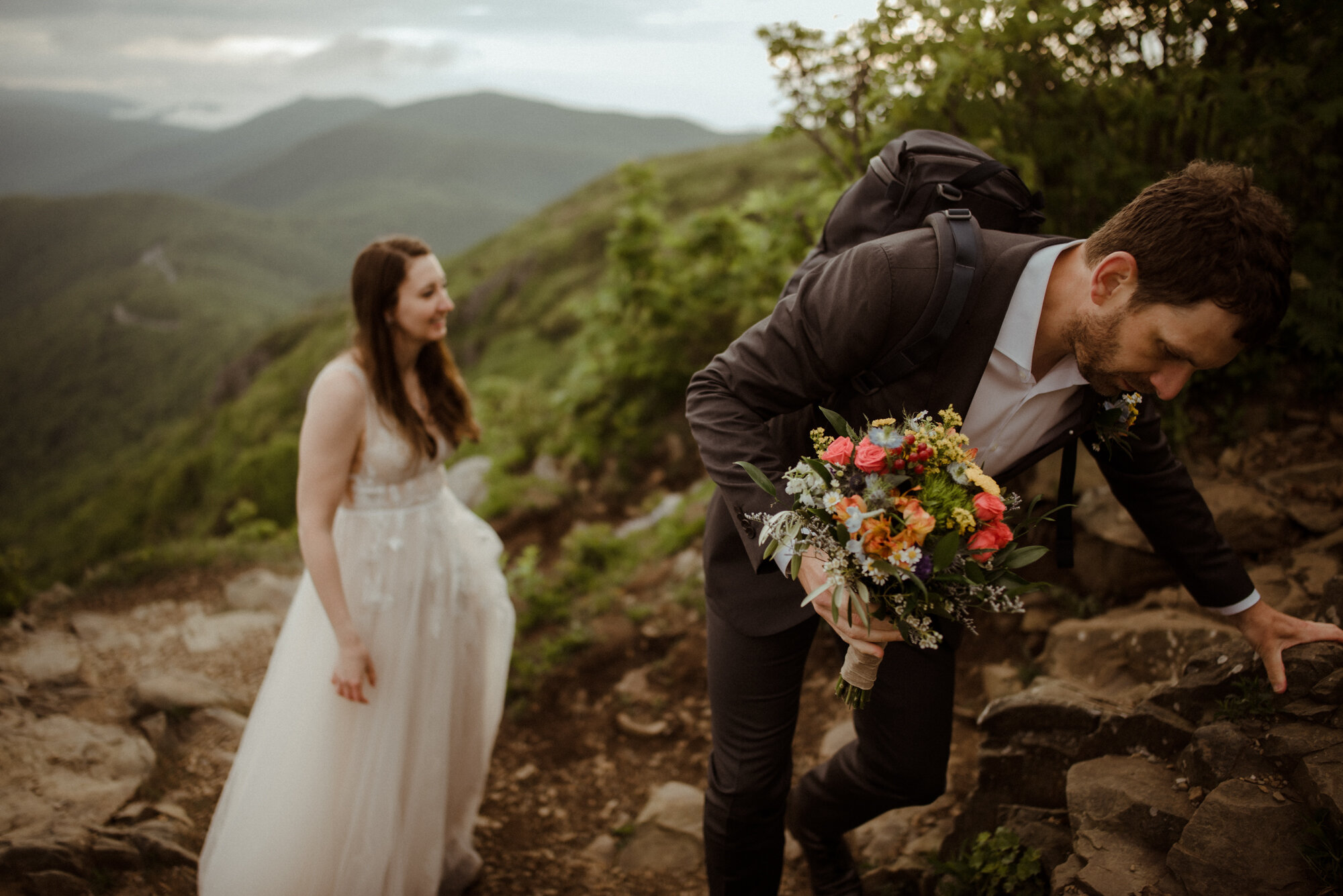 Shenandoah National Park Elopement - Skyline Drive Sunrise Photoshoot - Summer Mountain Elopement Inspiration - White Sails Creative Photography_41.jpg