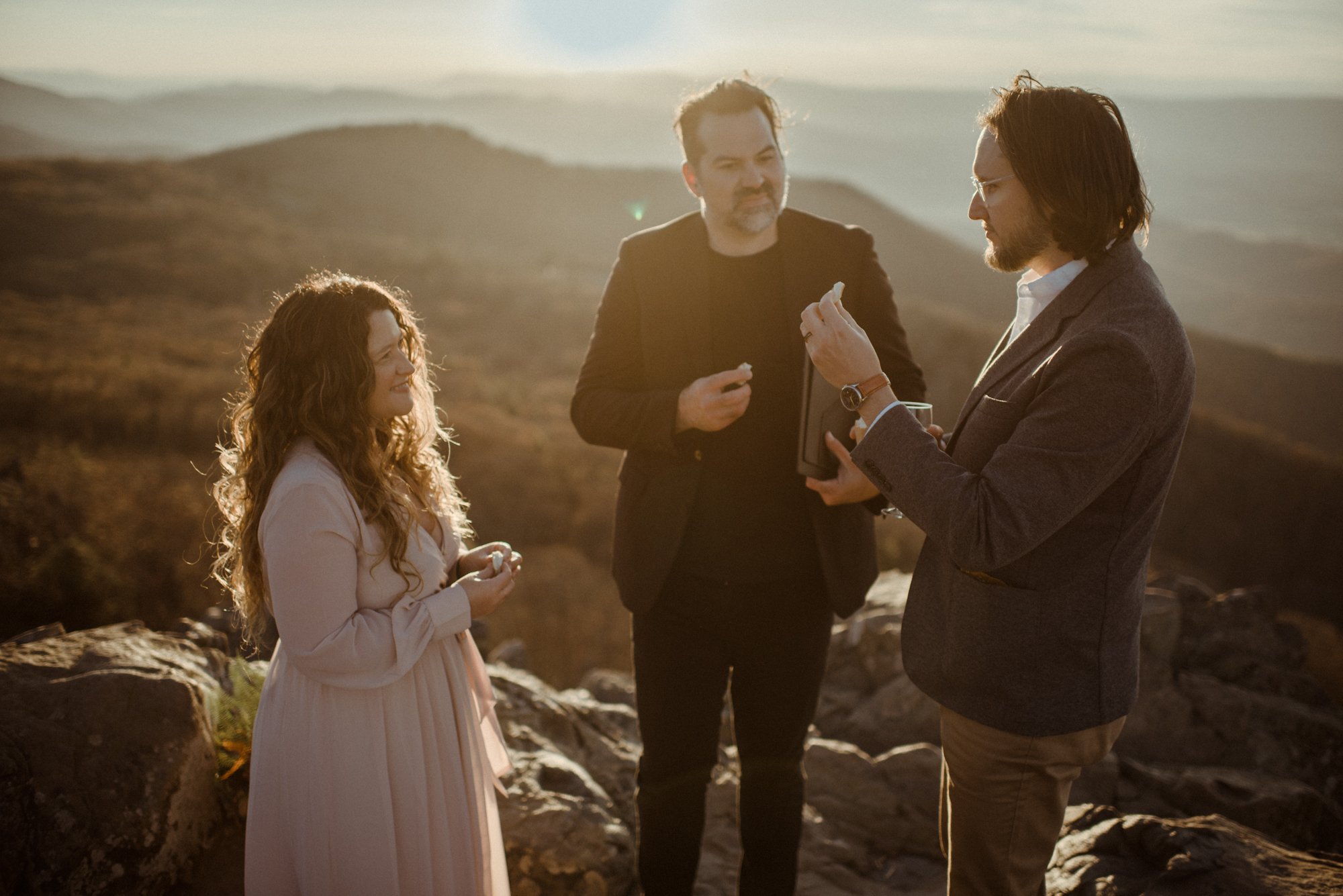 Sunset Elopement on Stony Man Hike - Christian Elopement Ceremony - Ceremony Inspiration for Adventure Elopement - White Sails Creative - Shenandoah National Park Elopement Photographer_60.jpg