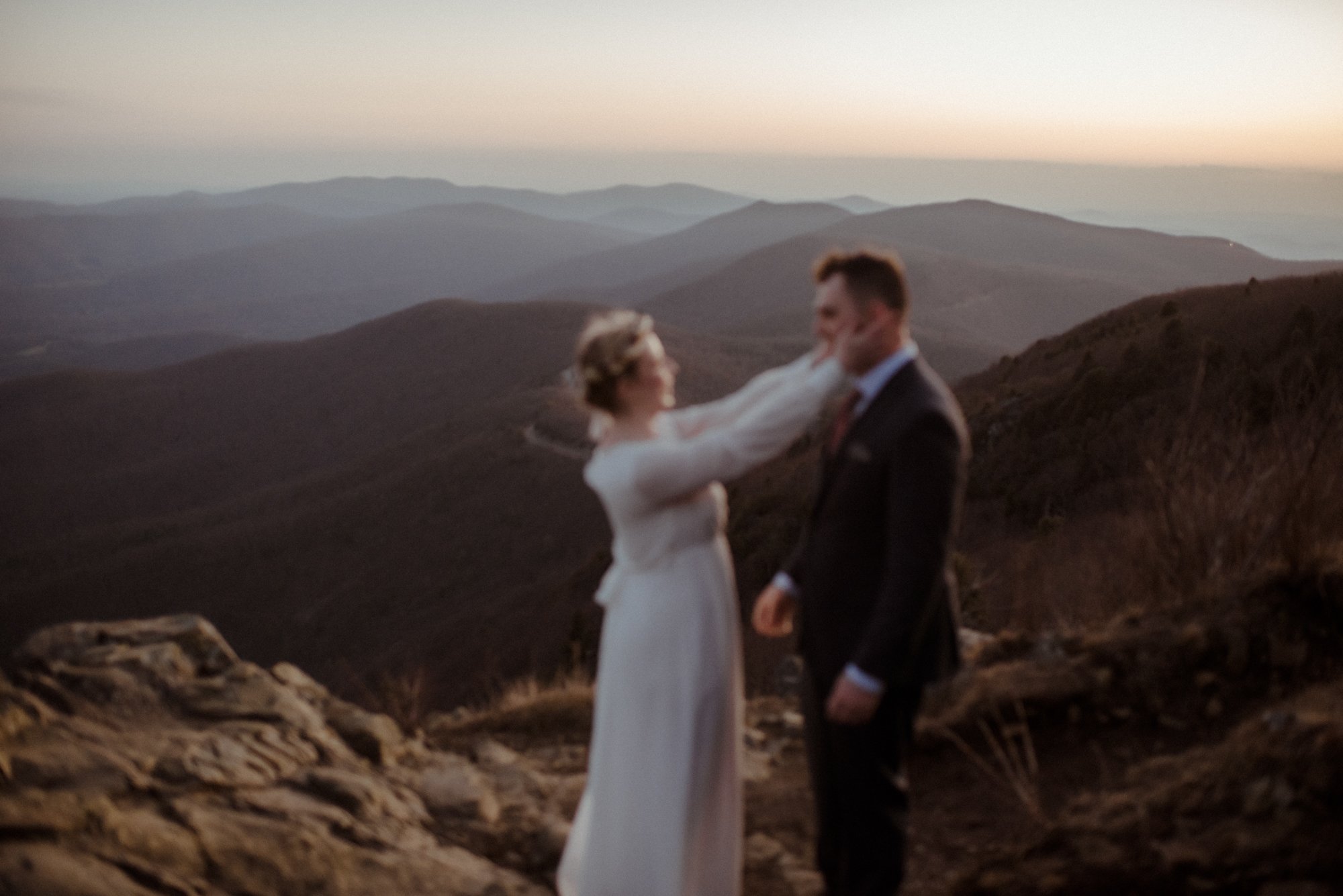 March Sunrise Hiking Elopement Ceremony with Friends and Family in Shenandoah National Park_20.jpg