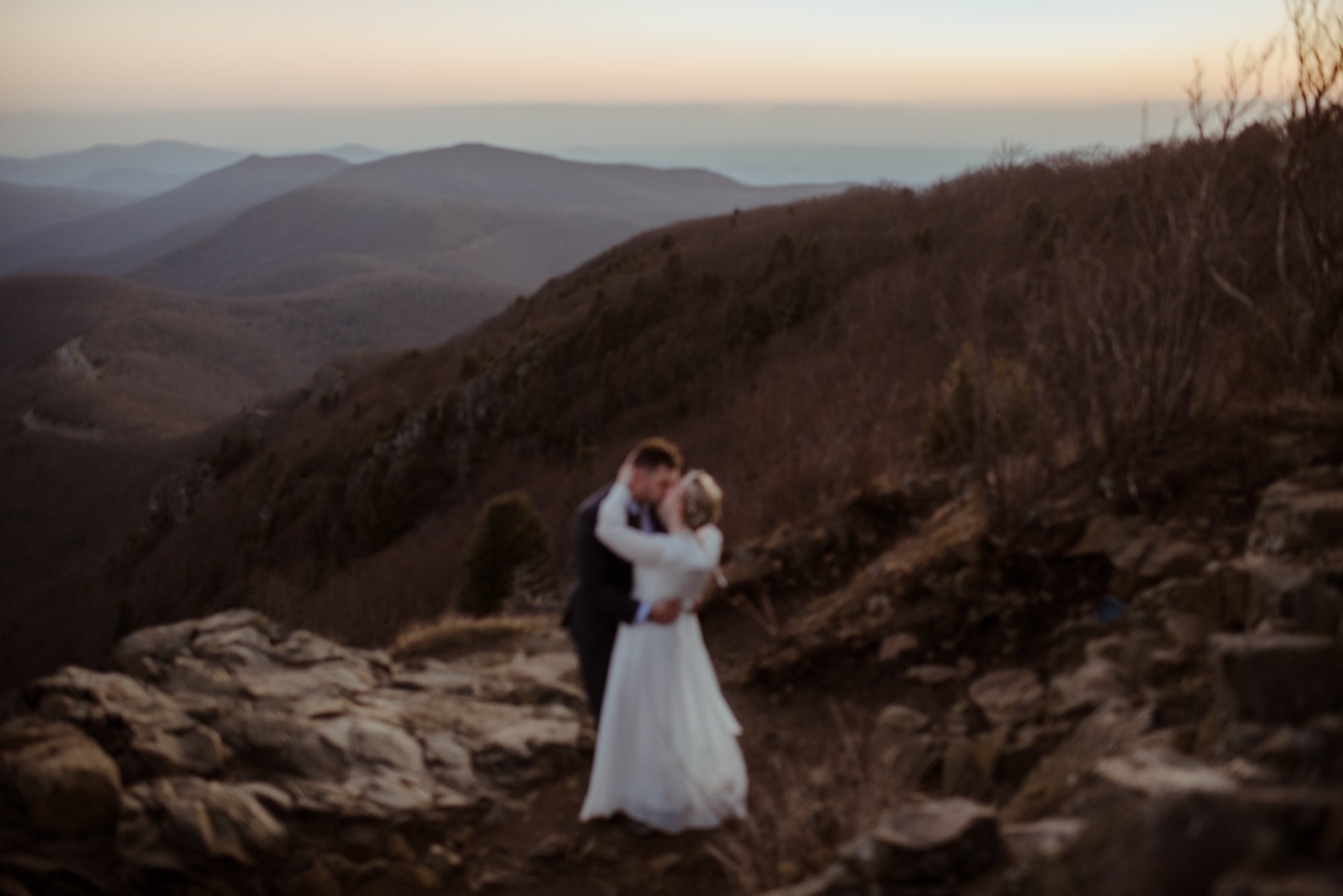 March Sunrise Hiking Elopement Ceremony with Friends and Family in Shenandoah National Park_36.jpg