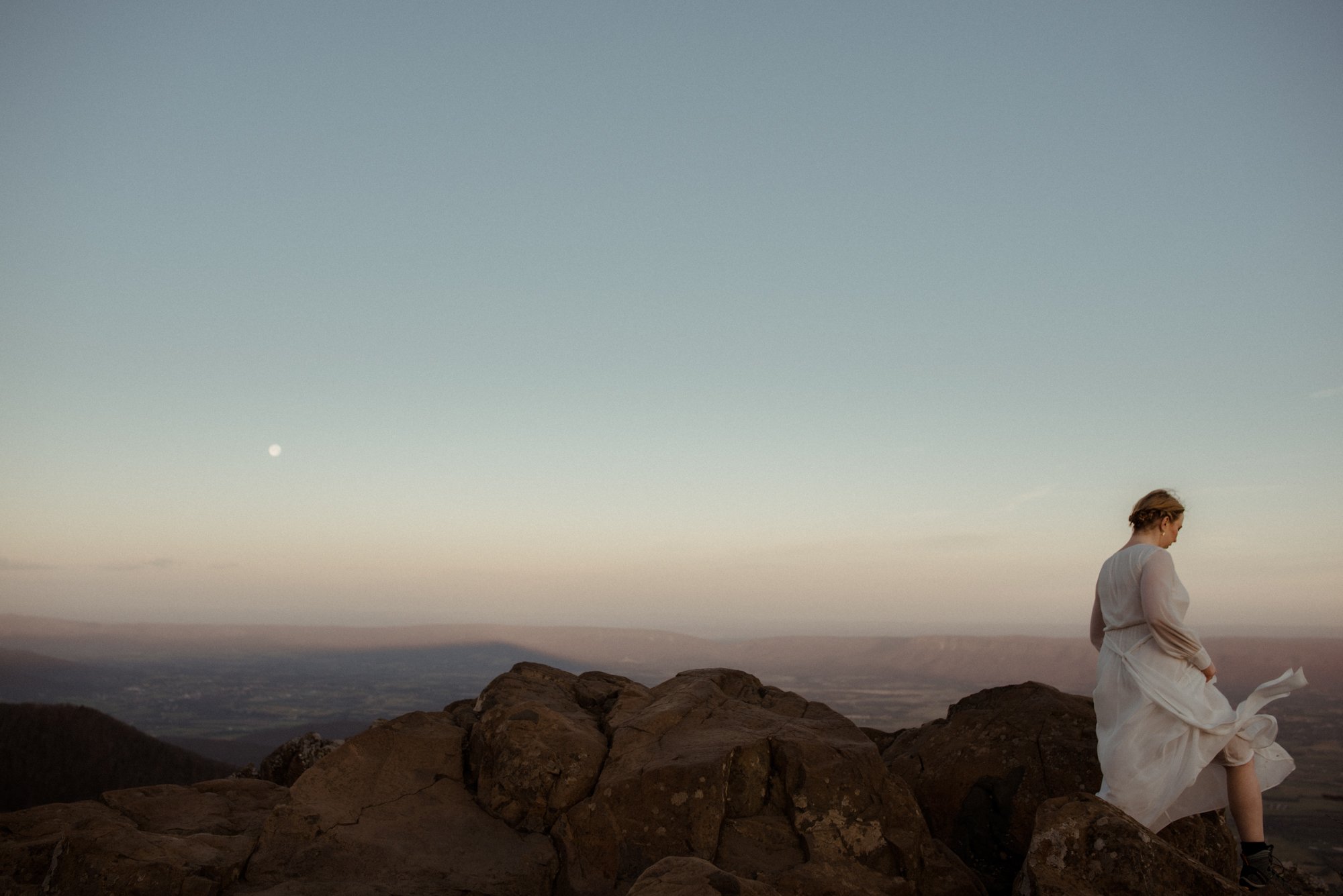 March Sunrise Hiking Elopement Ceremony with Friends and Family in Shenandoah National Park_58.jpg