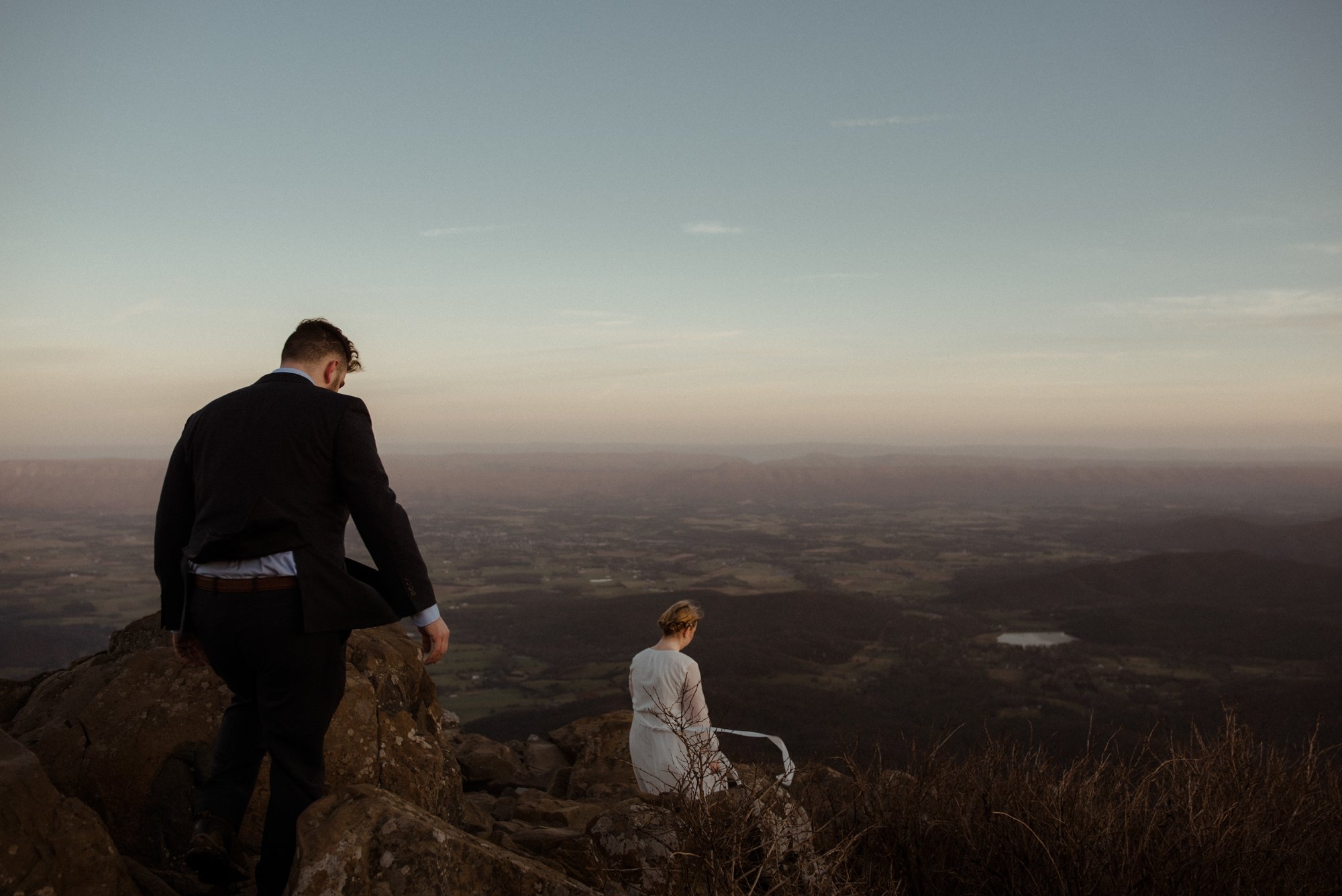 March Sunrise Hiking Elopement Ceremony with Friends and Family in Shenandoah National Park_62.jpg