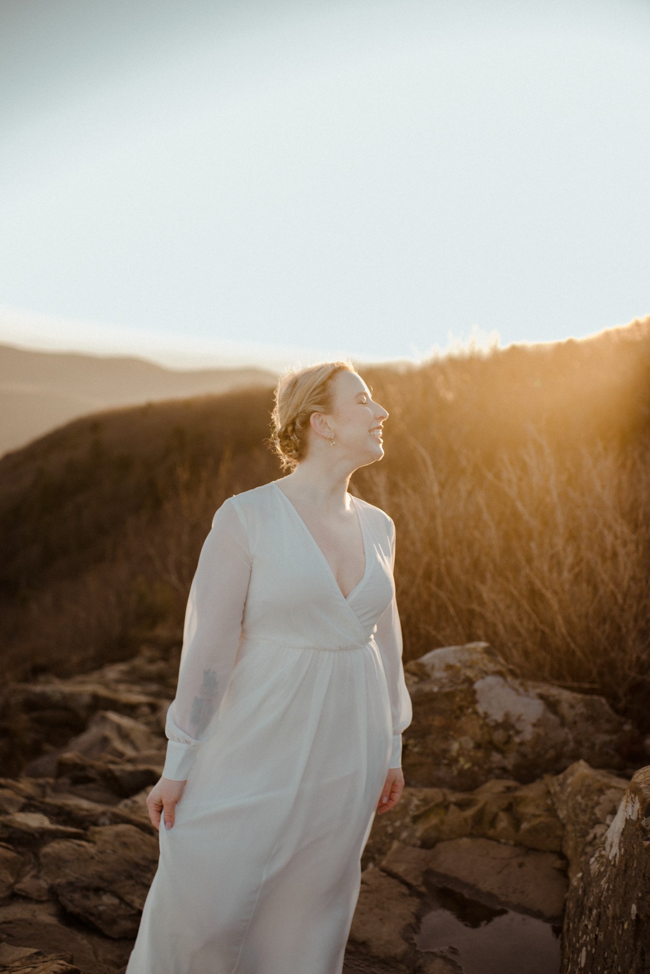 March Sunrise Hiking Elopement Ceremony with Friends and Family in Shenandoah National Park_80.jpg