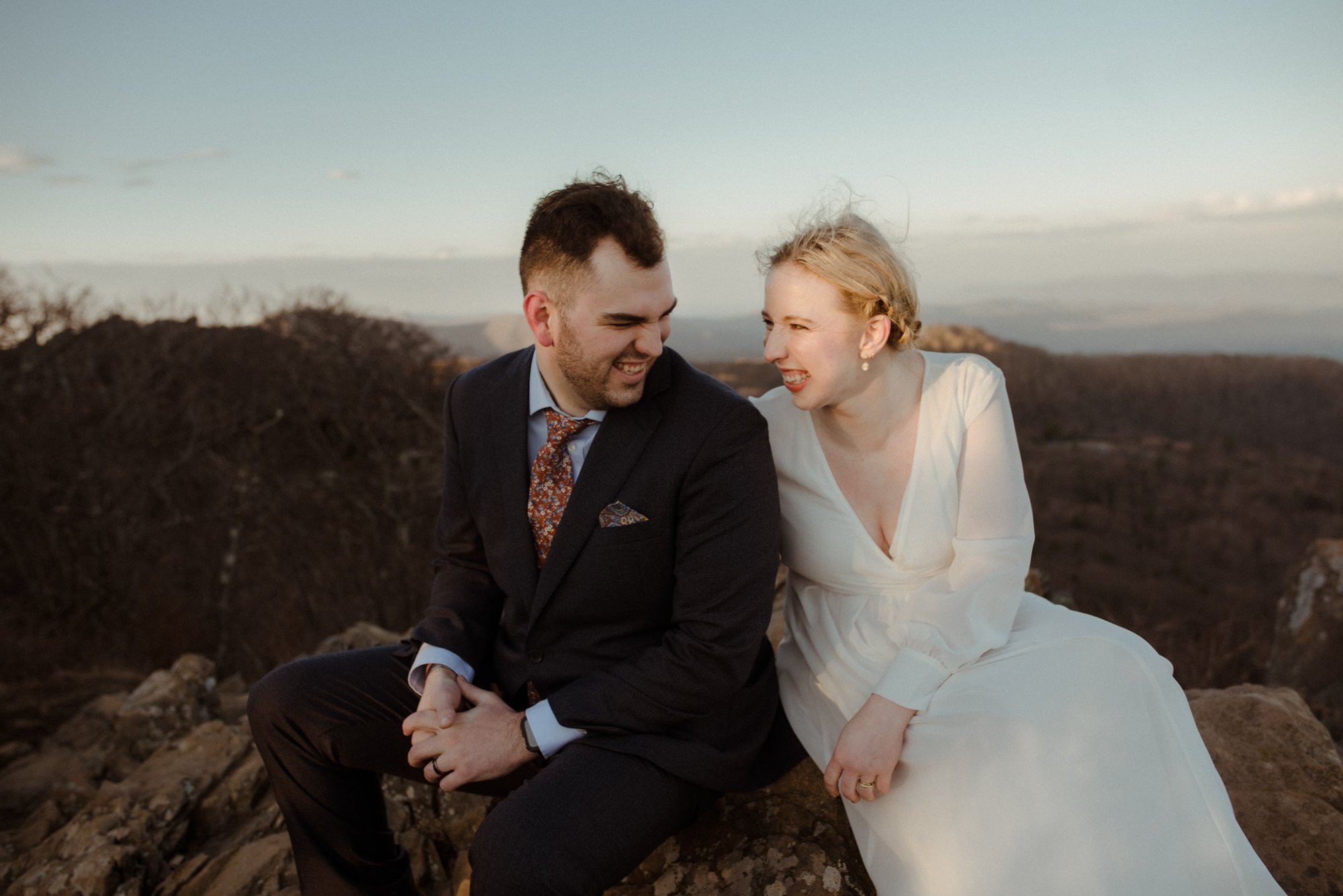 March Sunrise Hiking Elopement Ceremony with Friends and Family in Shenandoah National Park_86.jpg