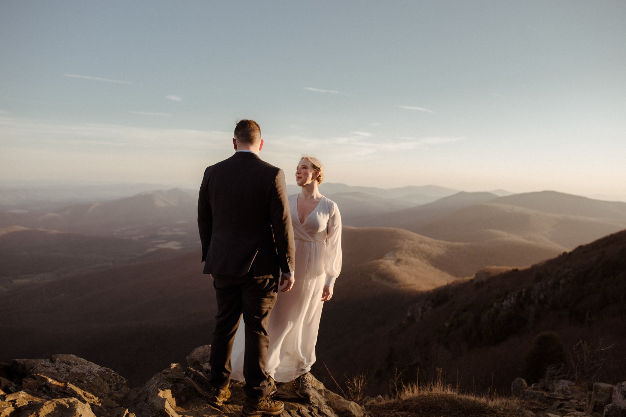 March Sunrise Hiking Elopement Ceremony with Friends and Family in Shenandoah National Park_100.jpg