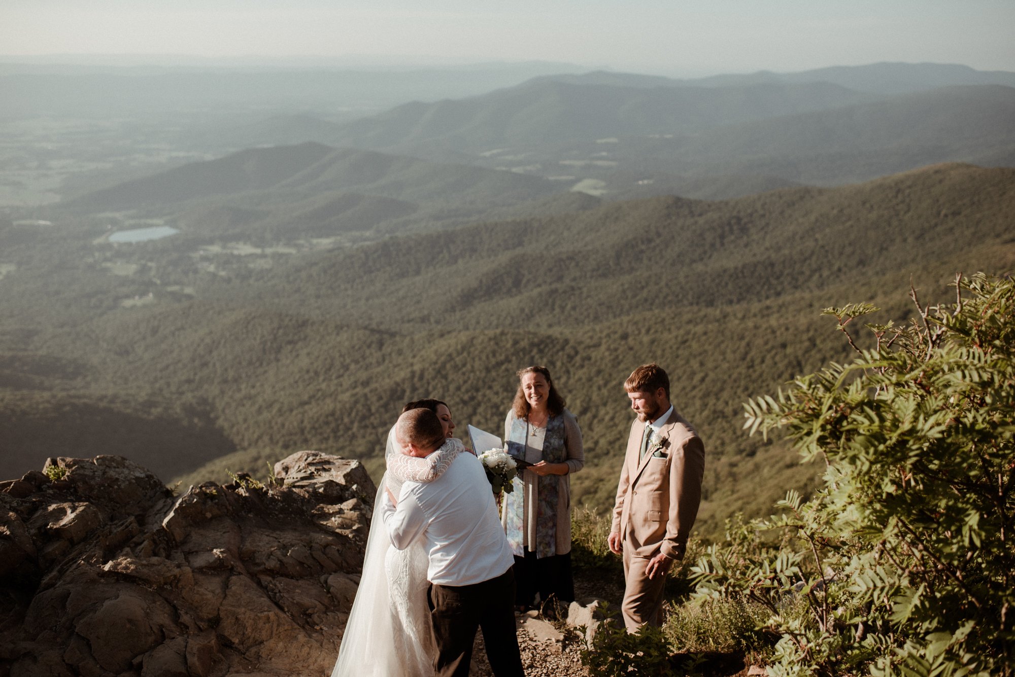 Sunset Elopement on Stony Man Summit in Shenandoah National Park - White Sails Creative Elopement Photography - July Elopement on the Blue Ridge Parkway_20.jpg