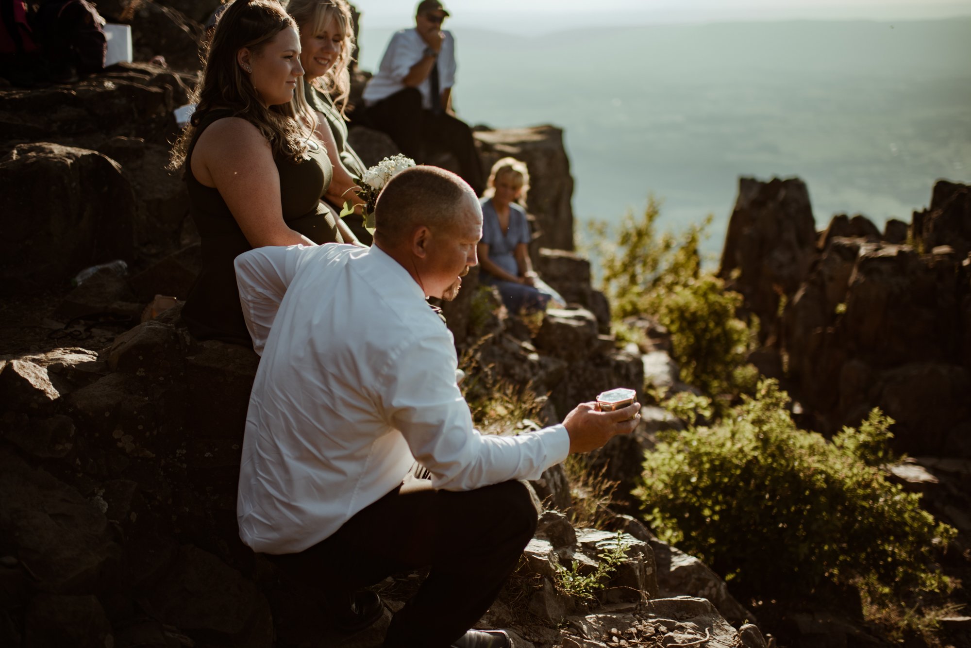 Sunset Elopement on Stony Man Summit in Shenandoah National Park - White Sails Creative Elopement Photography - July Elopement on the Blue Ridge Parkway_24.jpg