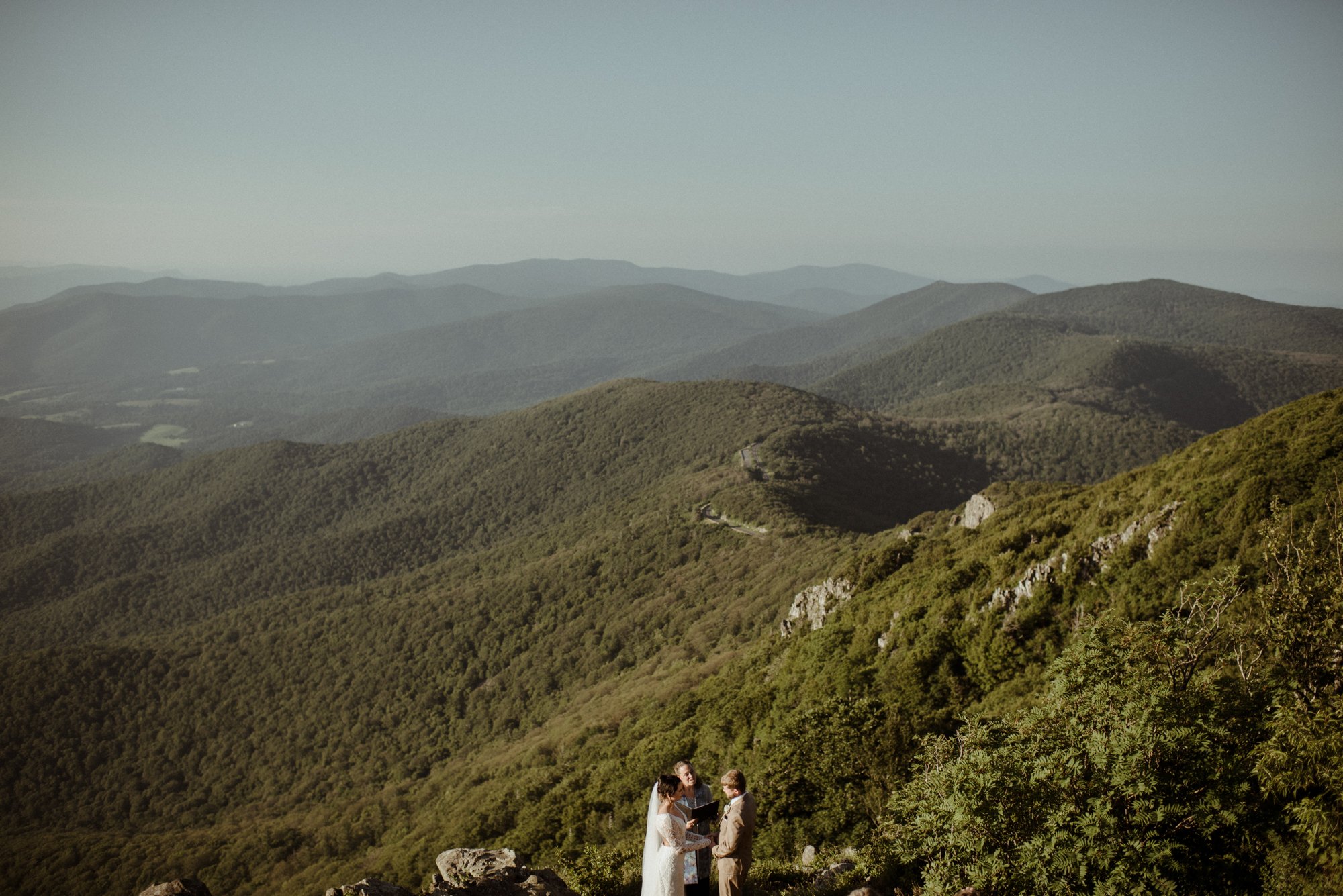 Sunset Elopement on Stony Man Summit in Shenandoah National Park - White Sails Creative Elopement Photography - July Elopement on the Blue Ridge Parkway_27.jpg