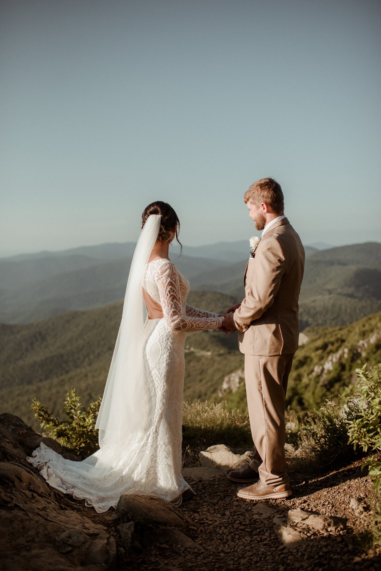 Sunset Elopement on Stony Man Summit in Shenandoah National Park - White Sails Creative Elopement Photography - July Elopement on the Blue Ridge Parkway_28.jpg