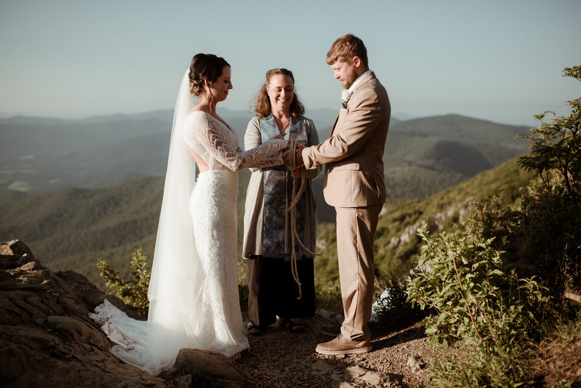 Sunset Elopement on Stony Man Summit in Shenandoah National Park - White Sails Creative Elopement Photography - July Elopement on the Blue Ridge Parkway_29.jpg