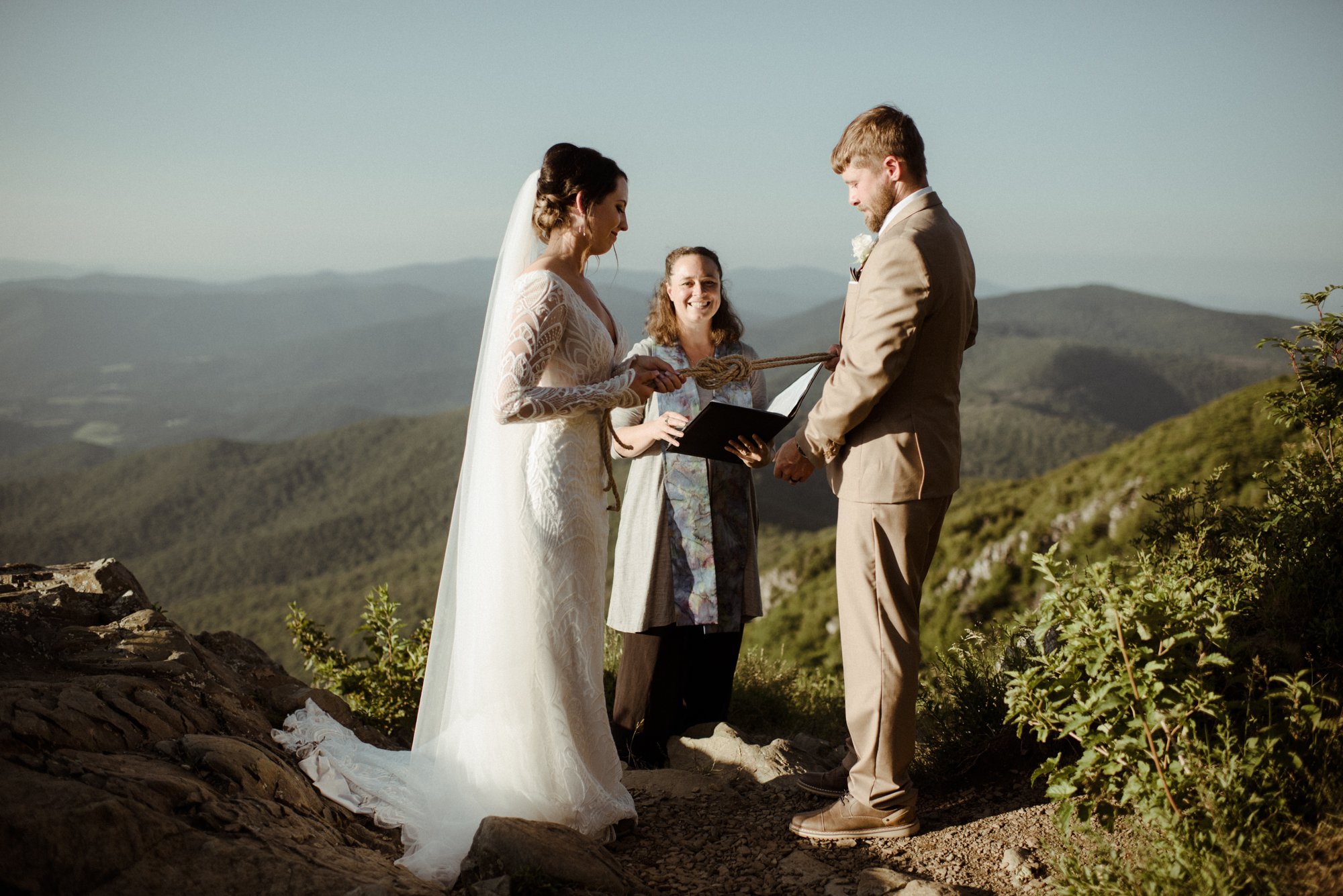 Sunset Elopement on Stony Man Summit in Shenandoah National Park - White Sails Creative Elopement Photography - July Elopement on the Blue Ridge Parkway_32.jpg