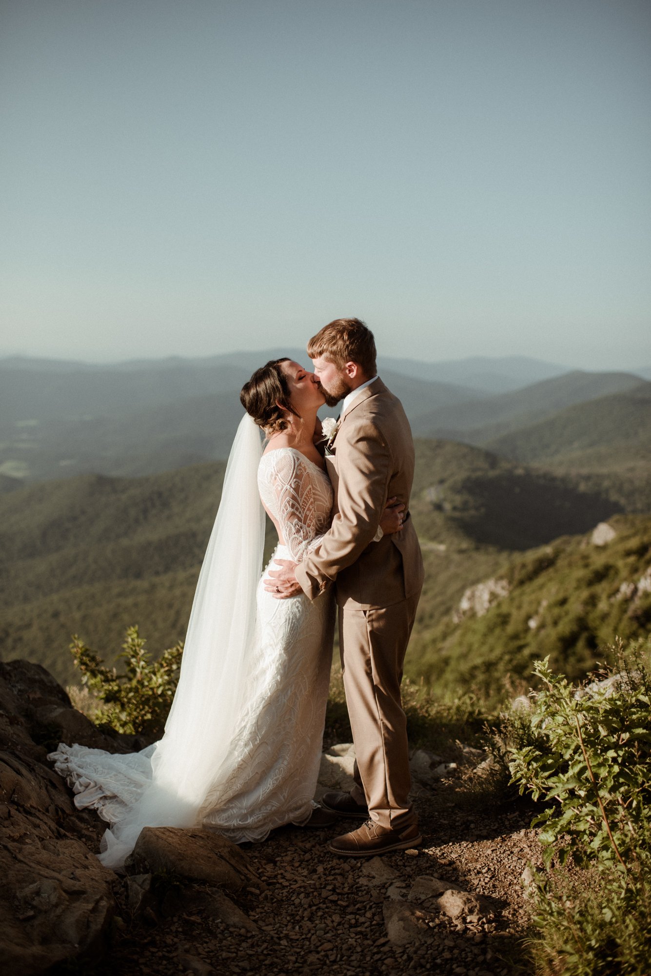 Sunset Elopement on Stony Man Summit in Shenandoah National Park - White Sails Creative Elopement Photography - July Elopement on the Blue Ridge Parkway_33.jpg