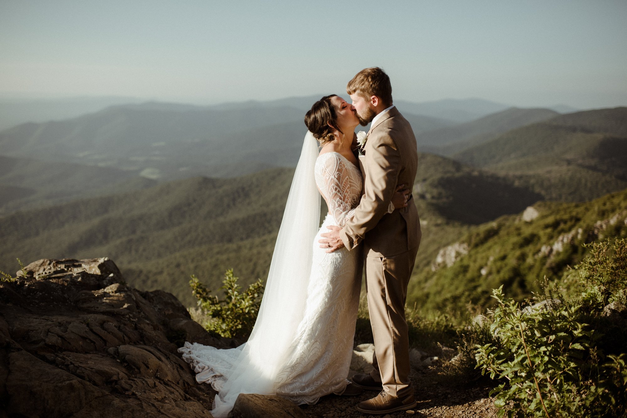 Sunset Elopement on Stony Man Summit in Shenandoah National Park - White Sails Creative Elopement Photography - July Elopement on the Blue Ridge Parkway_35.jpg