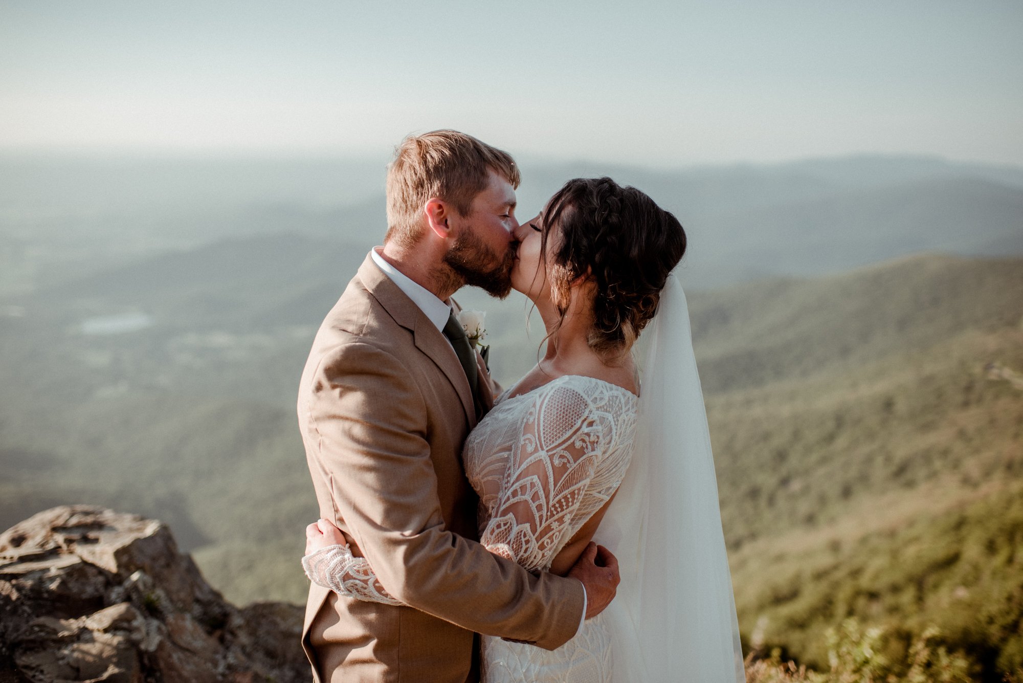 Sunset Elopement on Stony Man Summit in Shenandoah National Park - White Sails Creative Elopement Photography - July Elopement on the Blue Ridge Parkway_38.jpg