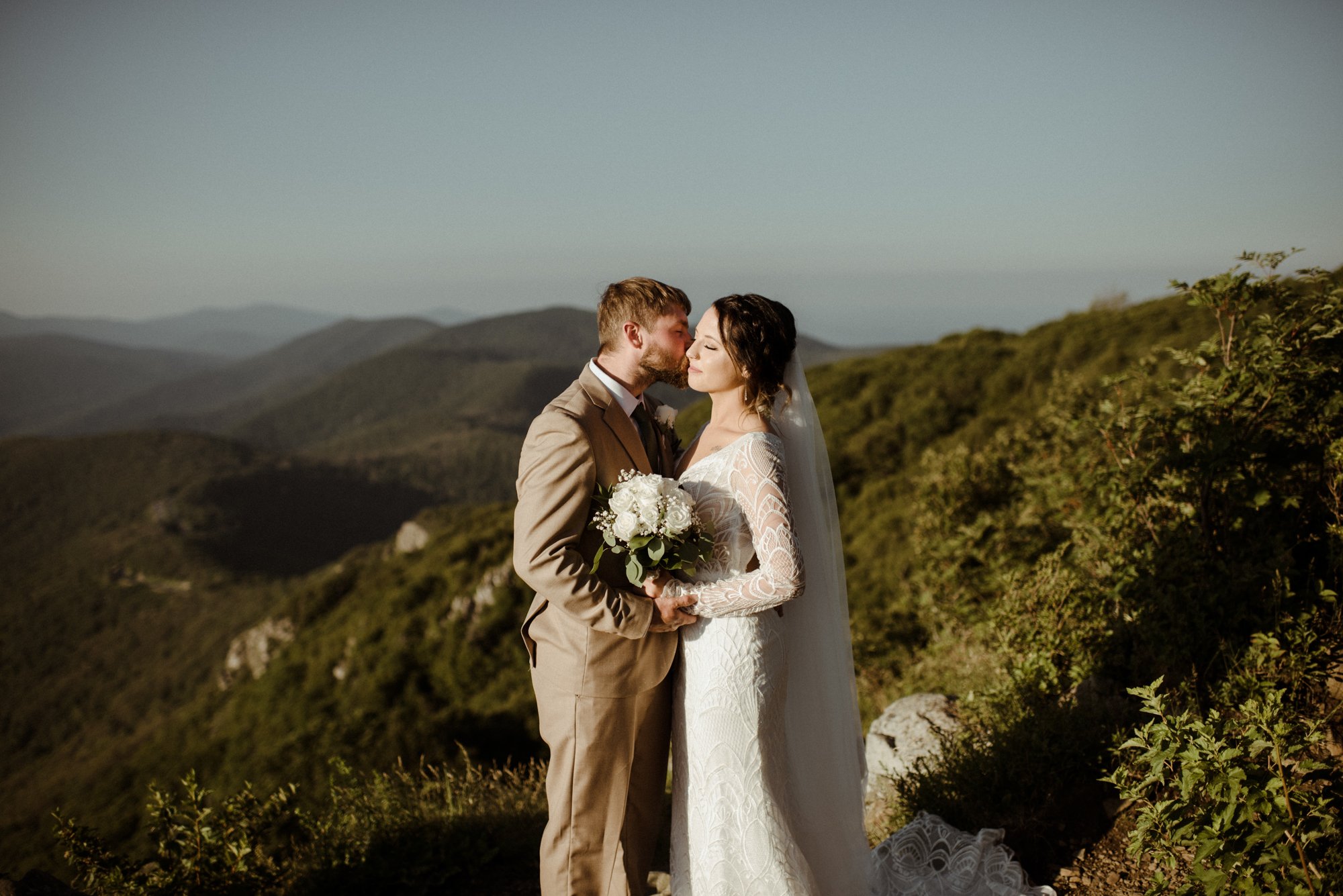 Sunset Elopement on Stony Man Summit in Shenandoah National Park - White Sails Creative Elopement Photography - July Elopement on the Blue Ridge Parkway_39.jpg