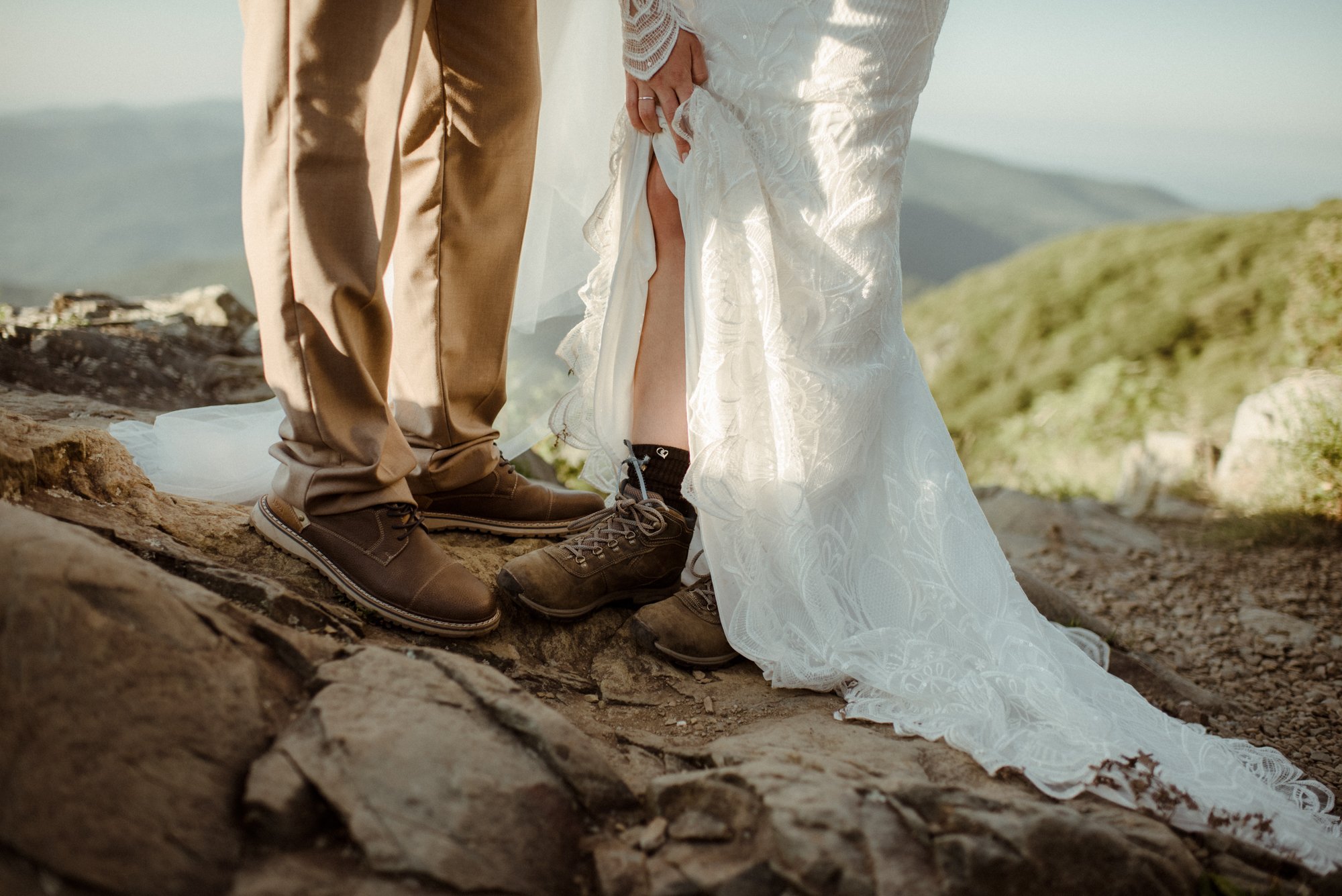 Sunset Elopement on Stony Man Summit in Shenandoah National Park - White Sails Creative Elopement Photography - July Elopement on the Blue Ridge Parkway_40.jpg