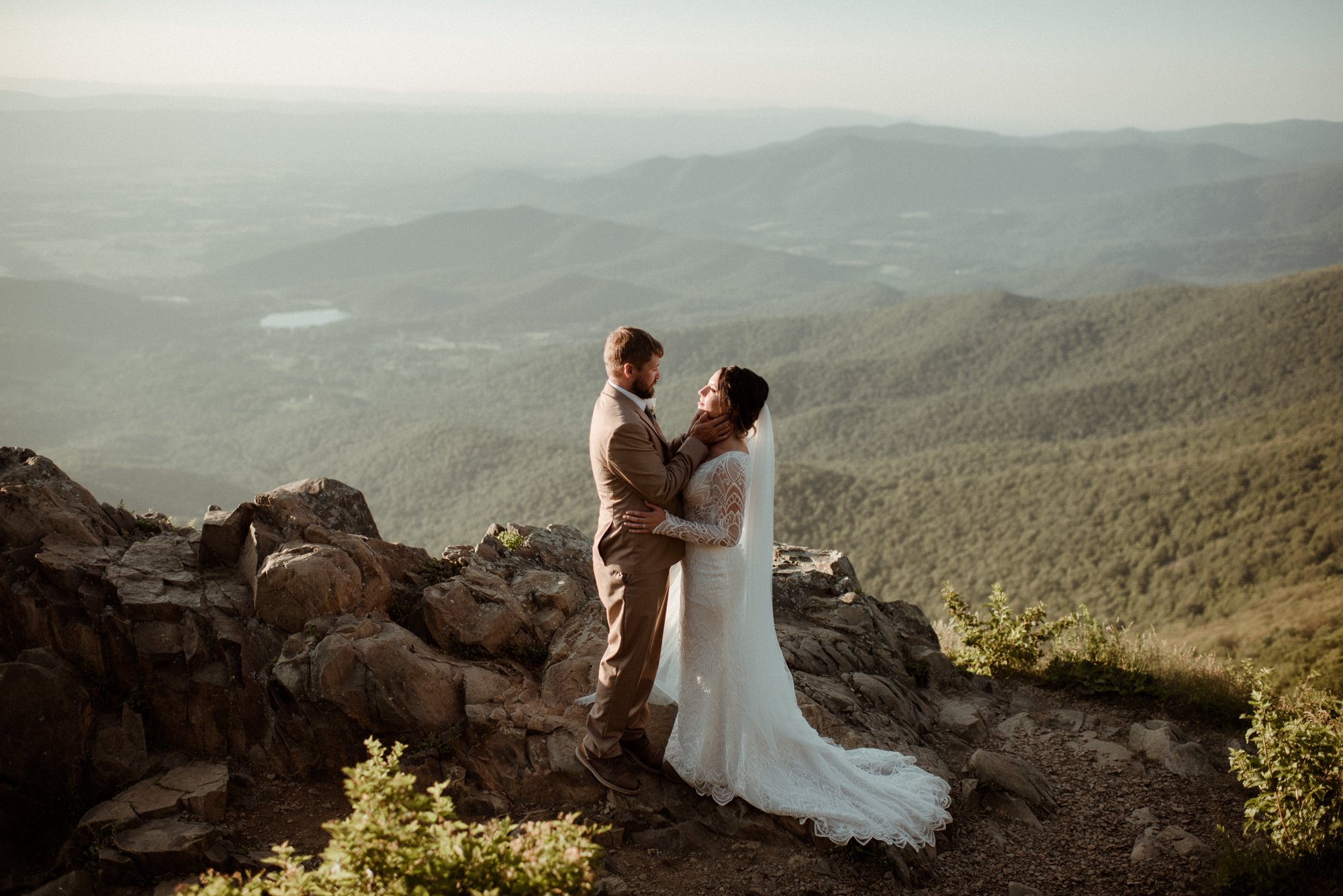 Sunset Elopement on Stony Man Summit in Shenandoah National Park - White Sails Creative Elopement Photography - July Elopement on the Blue Ridge Parkway_51.jpg