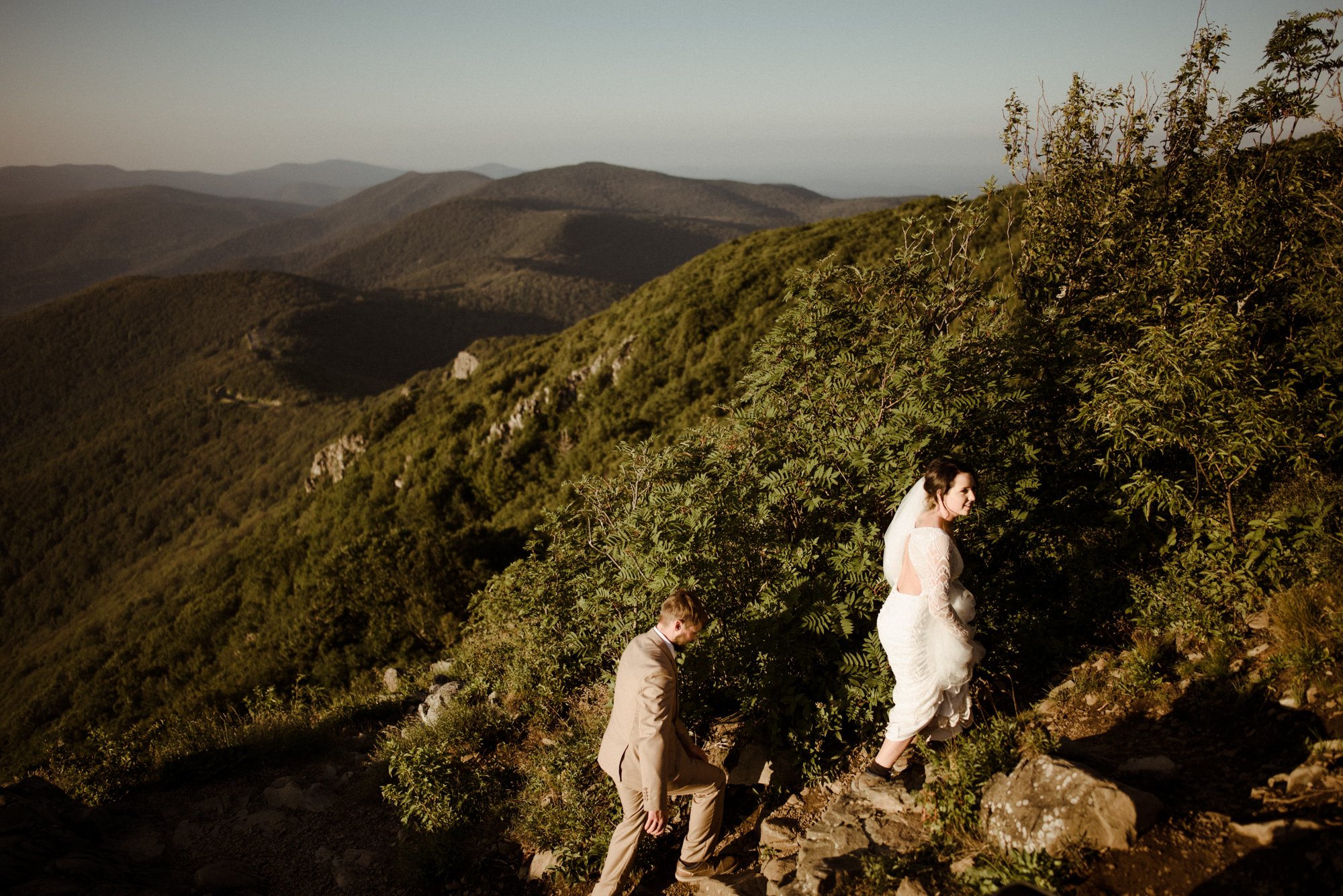 Sunset Elopement on Stony Man Summit in Shenandoah National Park - White Sails Creative Elopement Photography - July Elopement on the Blue Ridge Parkway_57.jpg