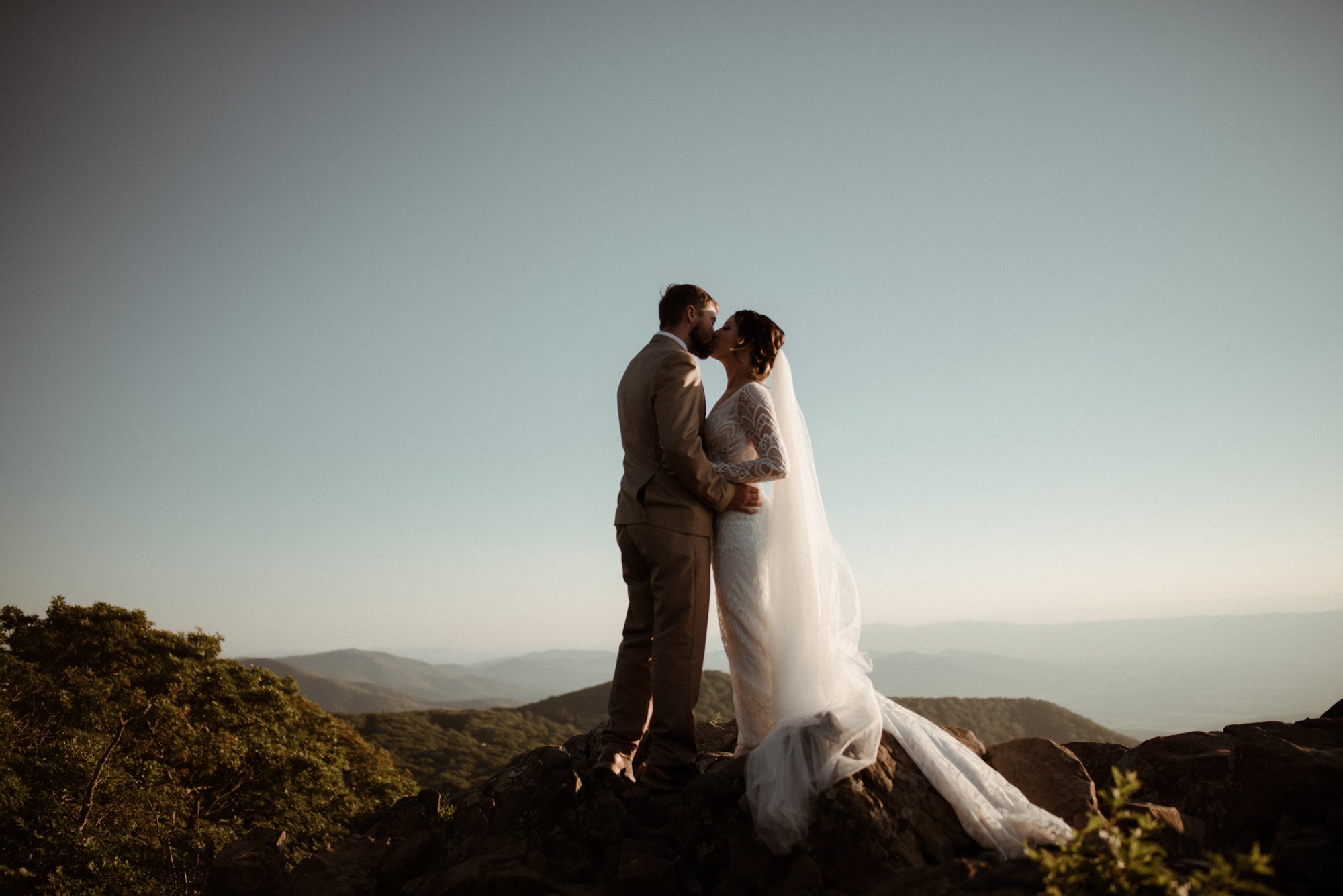 Sunset Elopement on Stony Man Summit in Shenandoah National Park - White Sails Creative Elopement Photography - July Elopement on the Blue Ridge Parkway_59.jpg