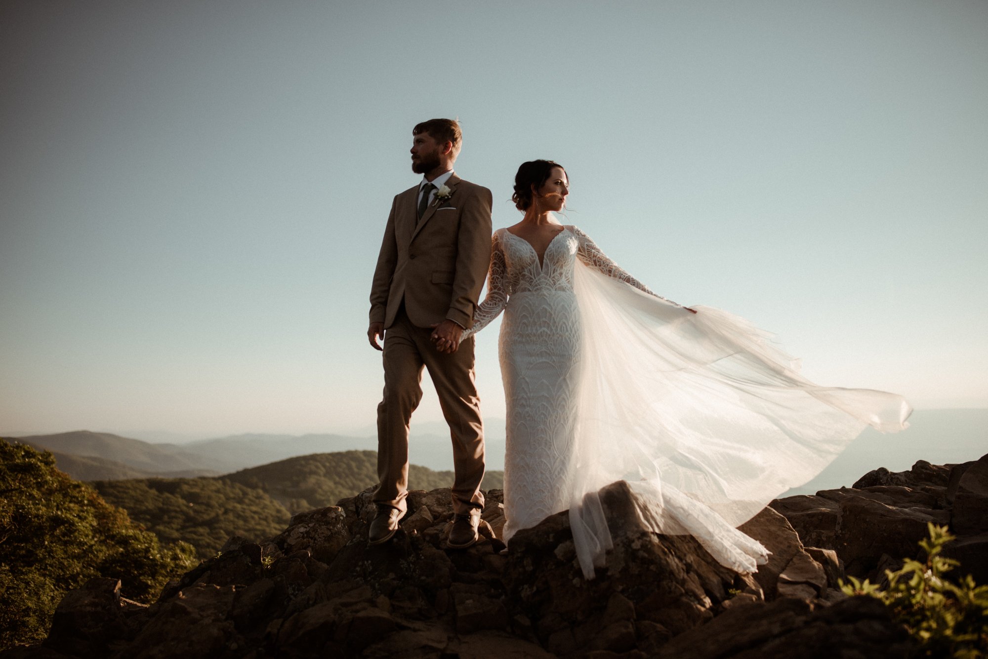 Sunset Elopement on Stony Man Summit in Shenandoah National Park - White Sails Creative Elopement Photography - July Elopement on the Blue Ridge Parkway_61.jpg
