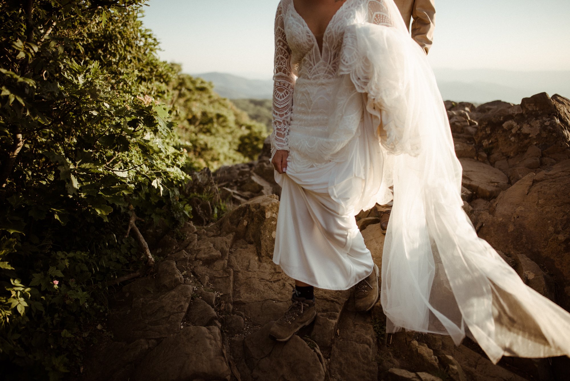 Sunset Elopement on Stony Man Summit in Shenandoah National Park - White Sails Creative Elopement Photography - July Elopement on the Blue Ridge Parkway_62.jpg