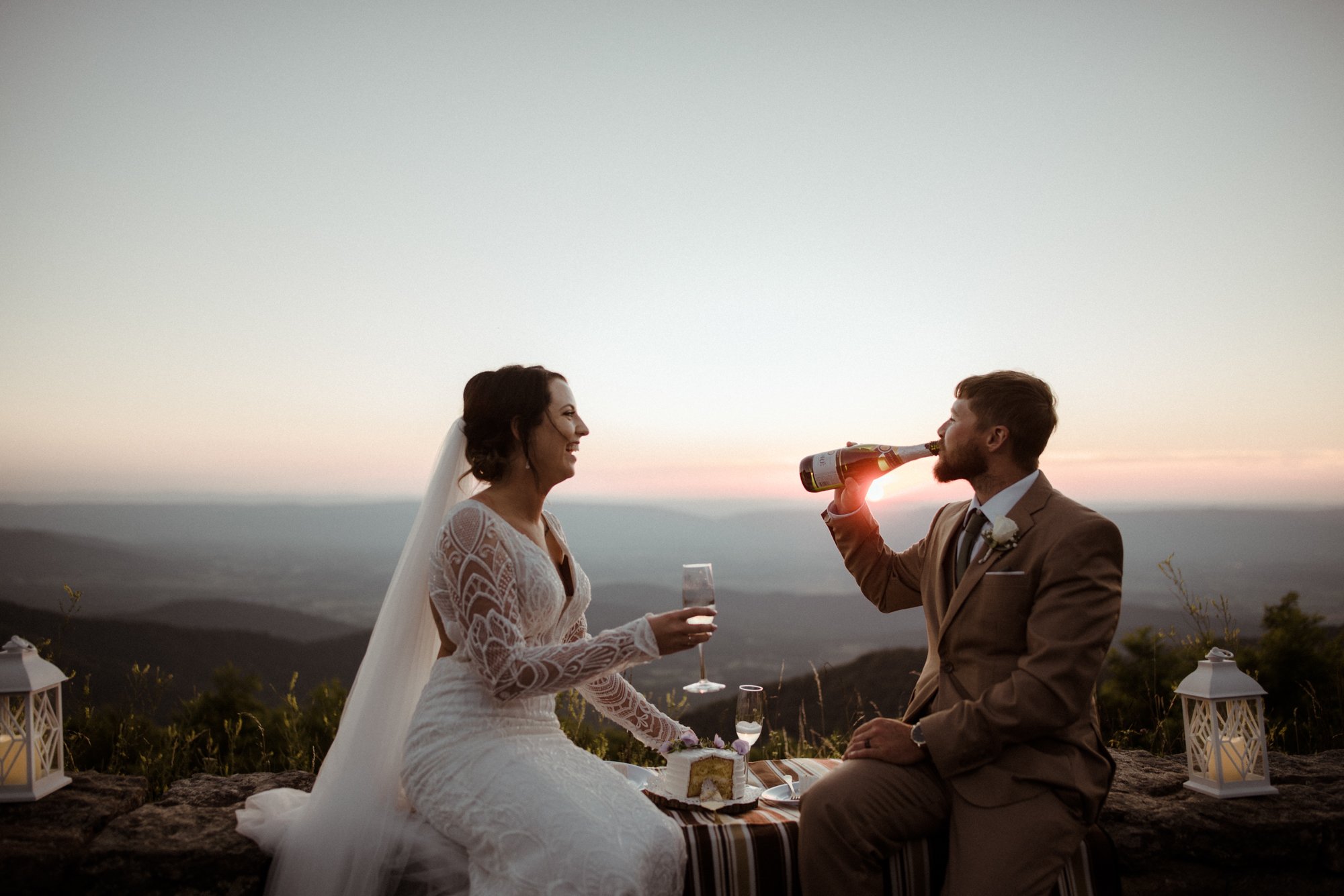 Sunset Elopement on Stony Man Summit in Shenandoah National Park - White Sails Creative Elopement Photography - July Elopement on the Blue Ridge Parkway_70.jpg