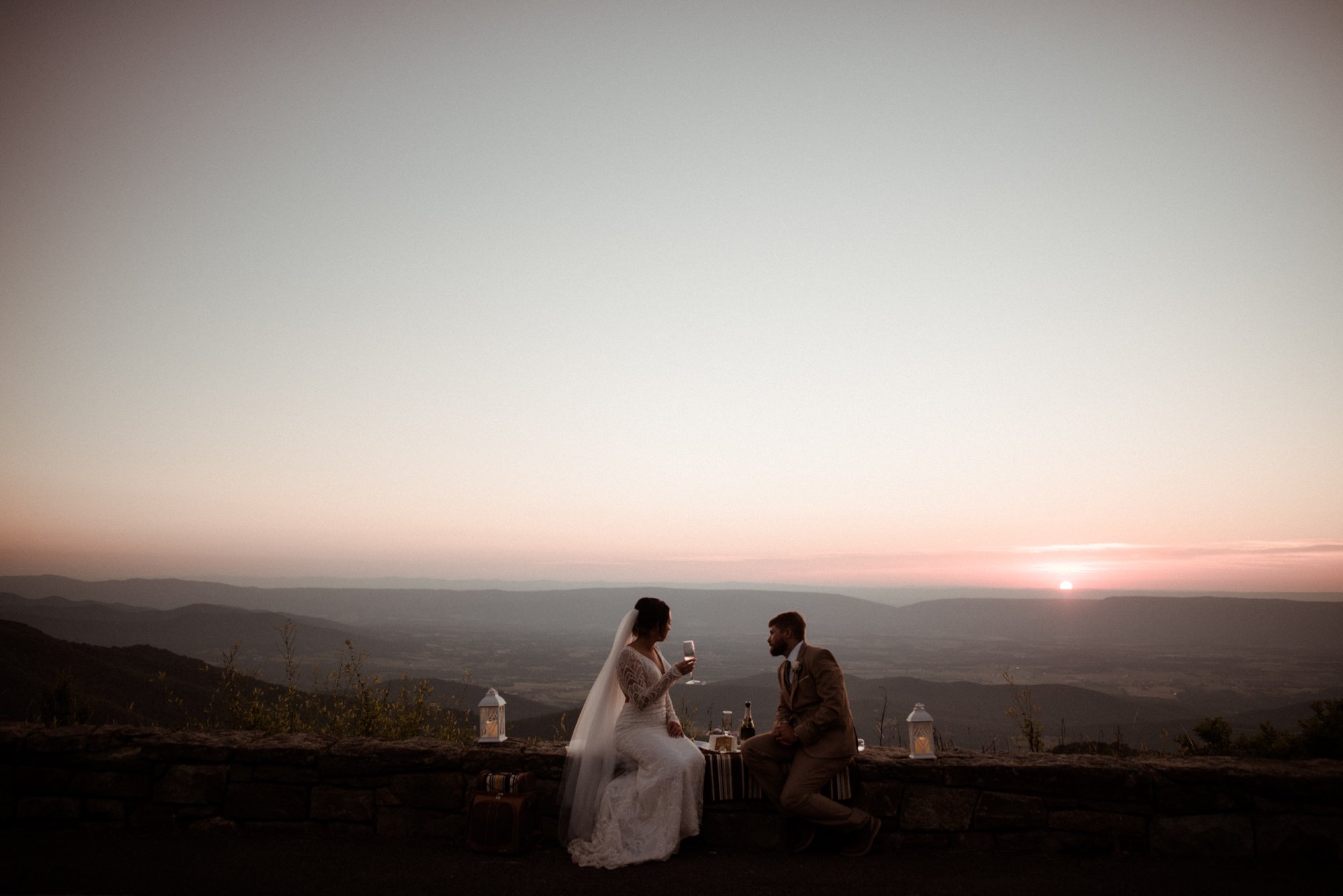 Sunset Elopement on Stony Man Summit in Shenandoah National Park - White Sails Creative Elopement Photography - July Elopement on the Blue Ridge Parkway_71.jpg