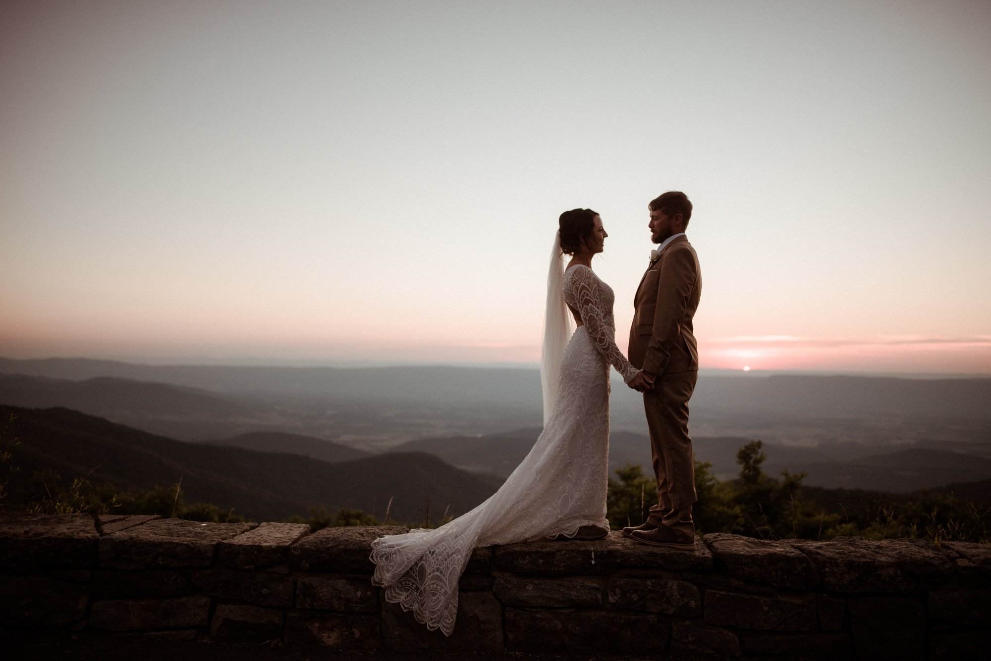 Sunset Elopement on Stony Man Summit in Shenandoah National Park - White Sails Creative Elopement Photography - July Elopement on the Blue Ridge Parkway_72.jpg