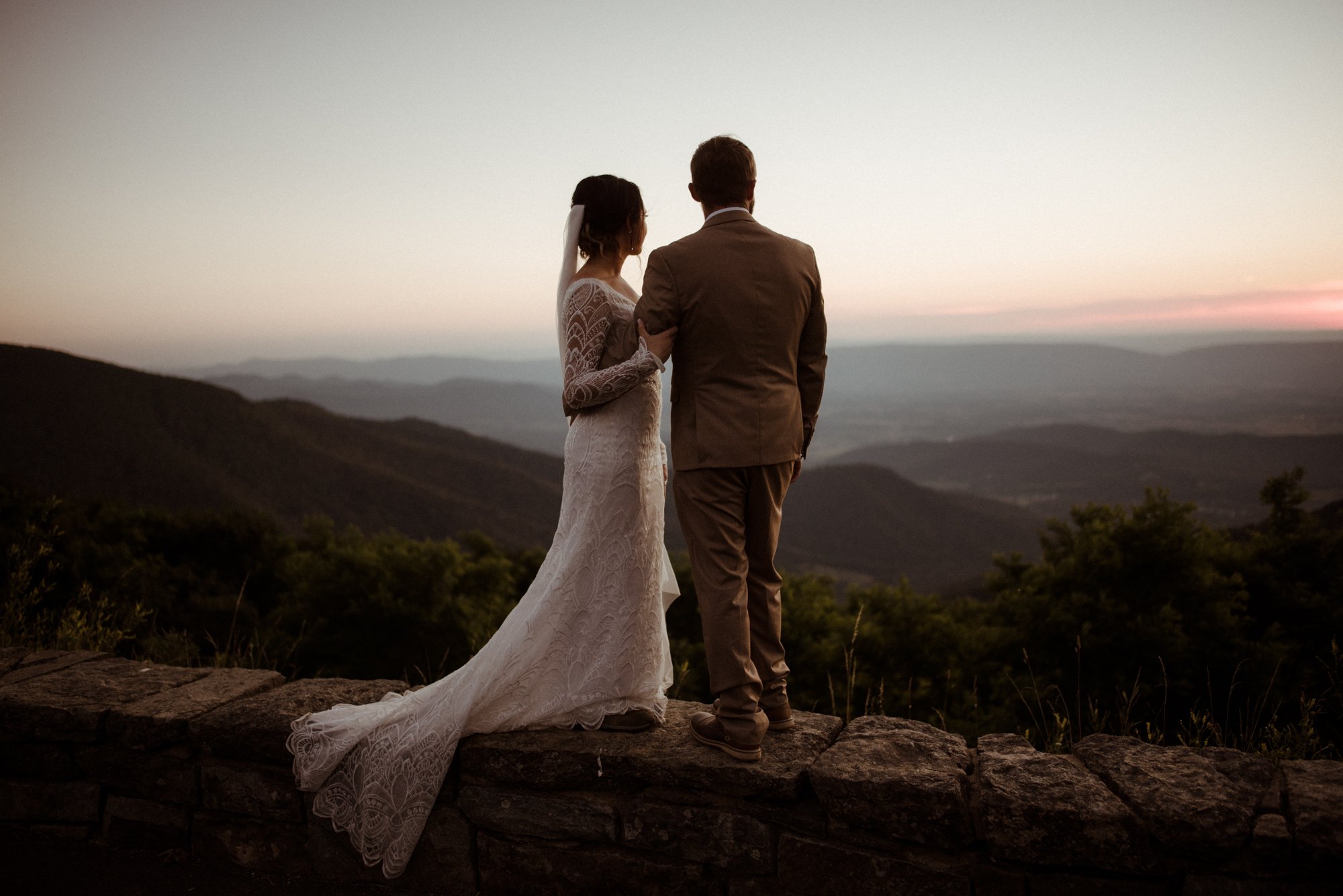 Sunset Elopement on Stony Man Summit in Shenandoah National Park - White Sails Creative Elopement Photography - July Elopement on the Blue Ridge Parkway_74.jpg