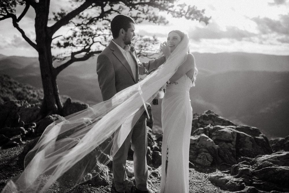 Sunset Elopement at Ravens Roost Overlook Blue Ridge Parkway Elopement Photographer in Virginia - White Sails Creative - Virginia Elopement Inspiration_14.jpg