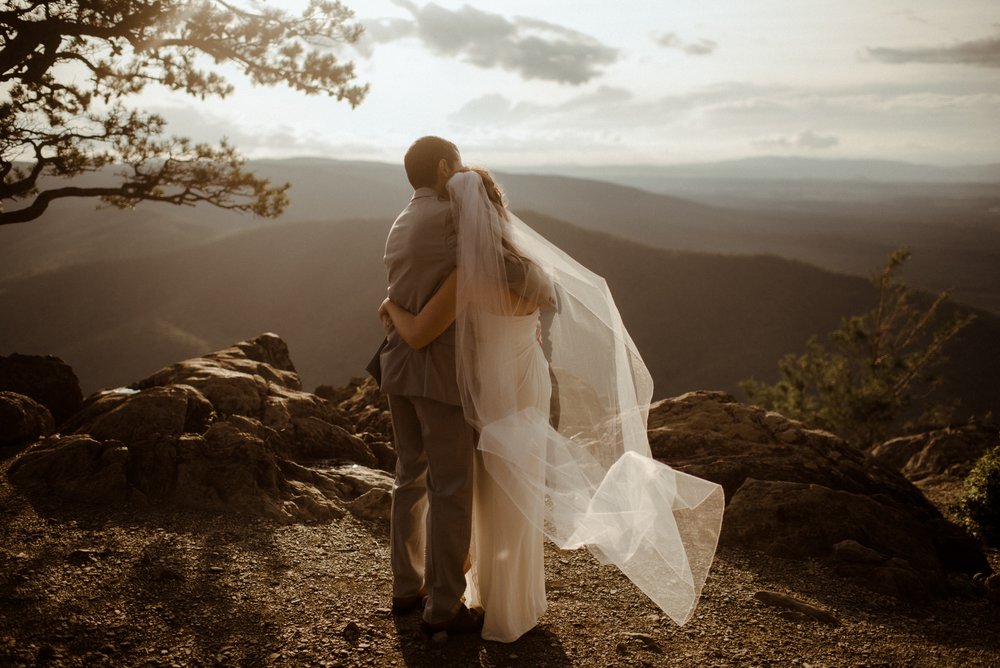 Sunset Elopement at Ravens Roost Overlook Blue Ridge Parkway Elopement Photographer in Virginia - White Sails Creative - Virginia Elopement Inspiration_44.jpg