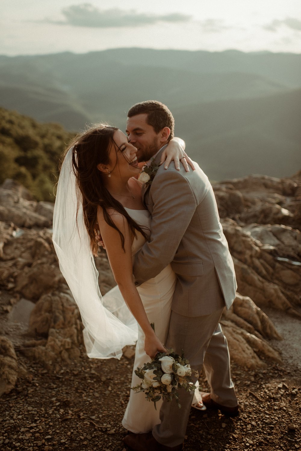 Sunset Elopement at Ravens Roost Overlook Blue Ridge Parkway Elopement Photographer in Virginia - White Sails Creative - Virginia Elopement Inspiration_65.jpg