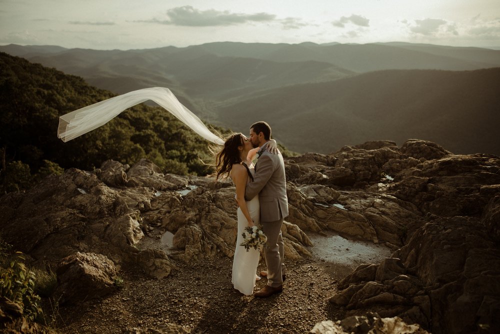 Sunset Elopement at Ravens Roost Overlook Blue Ridge Parkway Elopement Photographer in Virginia - White Sails Creative - Virginia Elopement Inspiration_69.jpg