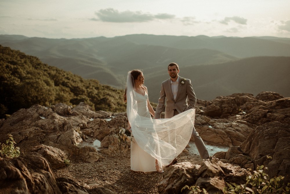 Sunset Elopement at Ravens Roost Overlook Blue Ridge Parkway Elopement Photographer in Virginia - White Sails Creative - Virginia Elopement Inspiration_70.jpg