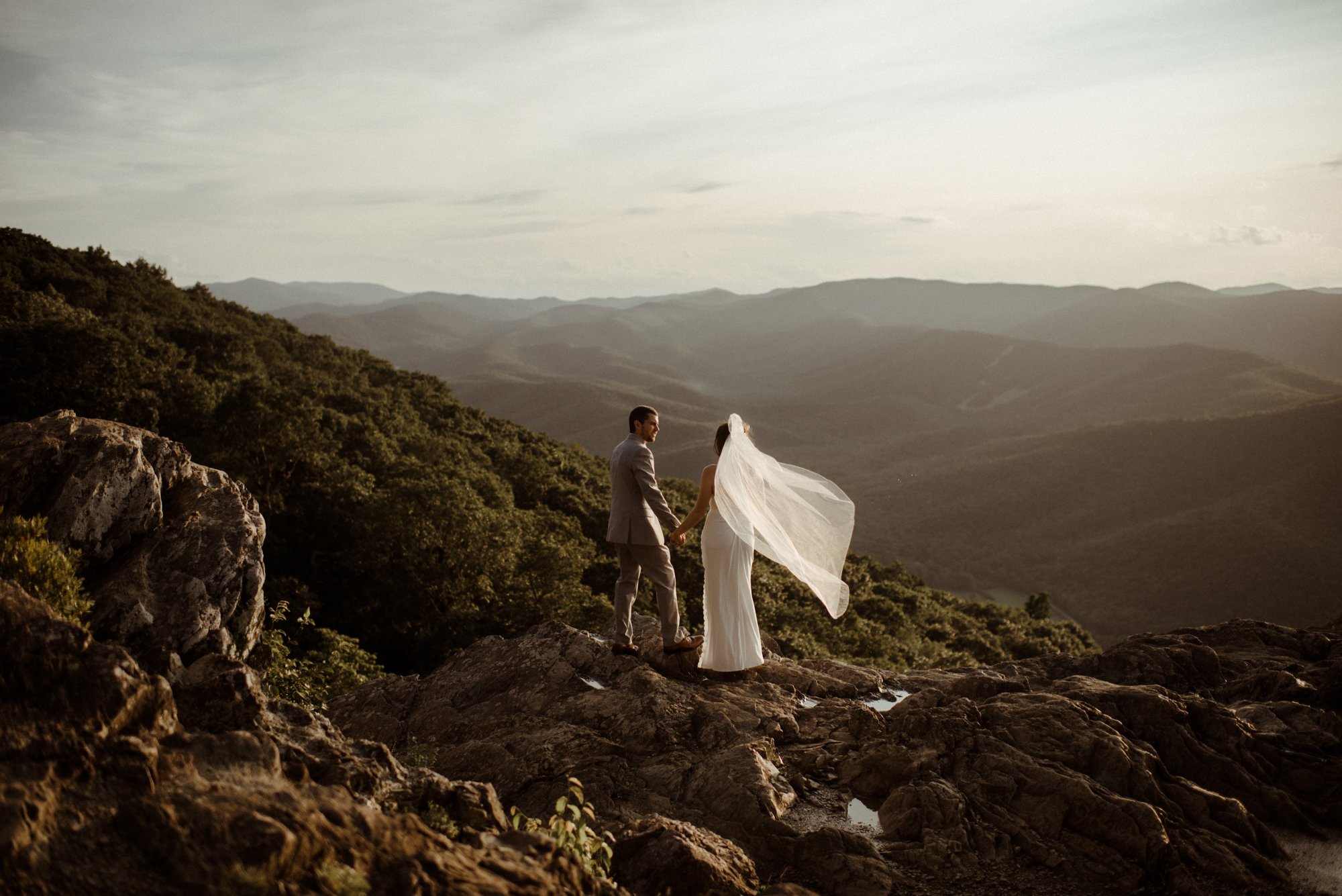 Sunset Elopement at Ravens Roost Overlook Blue Ridge Parkway Elopement Photographer in Virginia - White Sails Creative - Virginia Elopement Inspiration_90.jpg